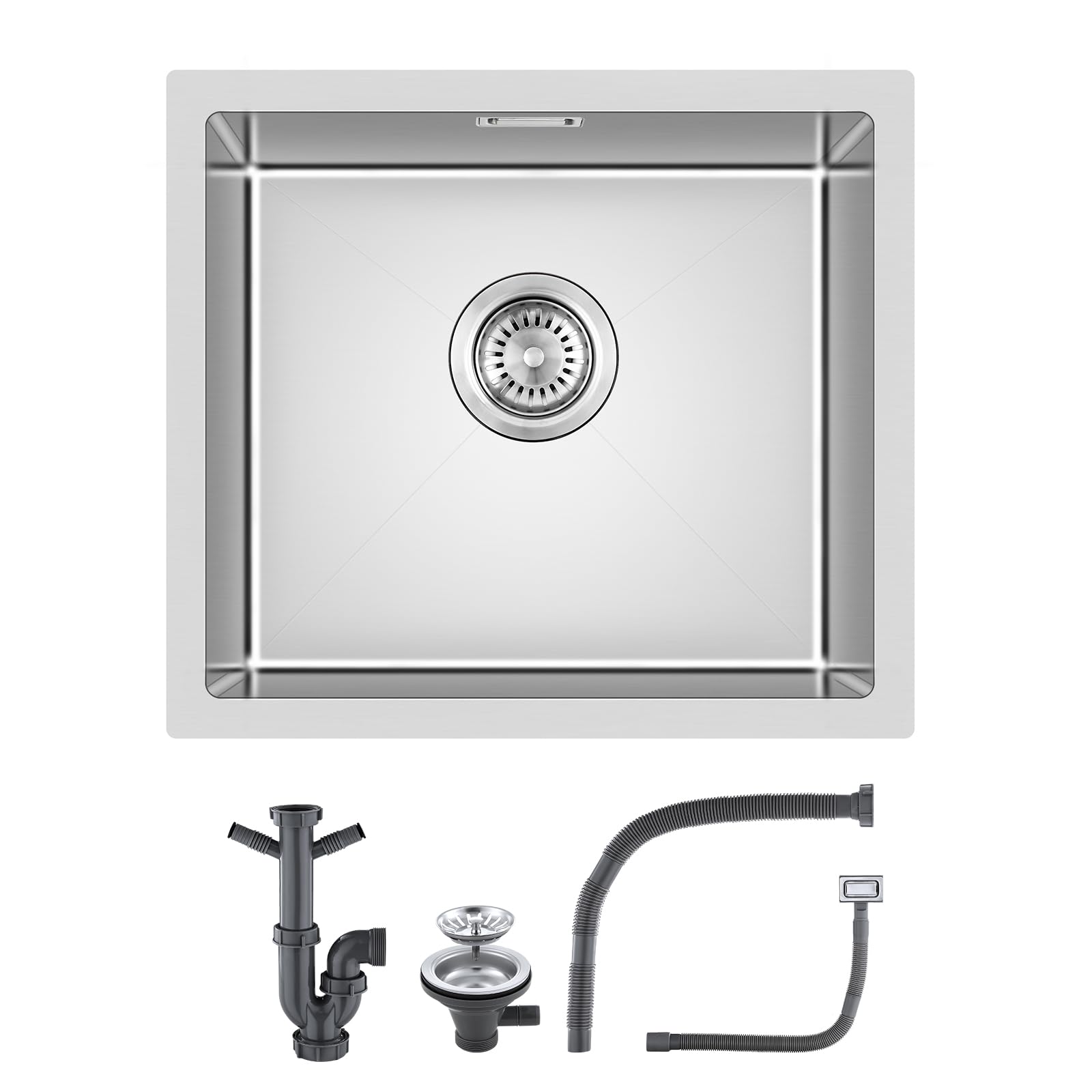 Lavello Cucina Acciaio Inox 304, 45x45 cm