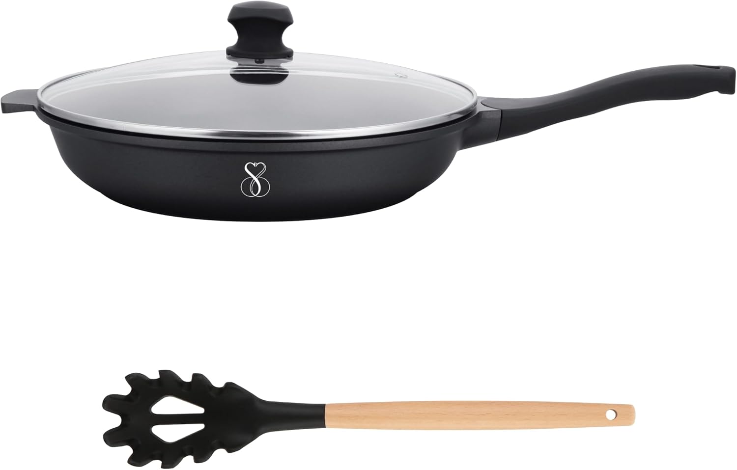 Stone&stone Padella Antiaderente 32cm con Coperchio - immagine 1