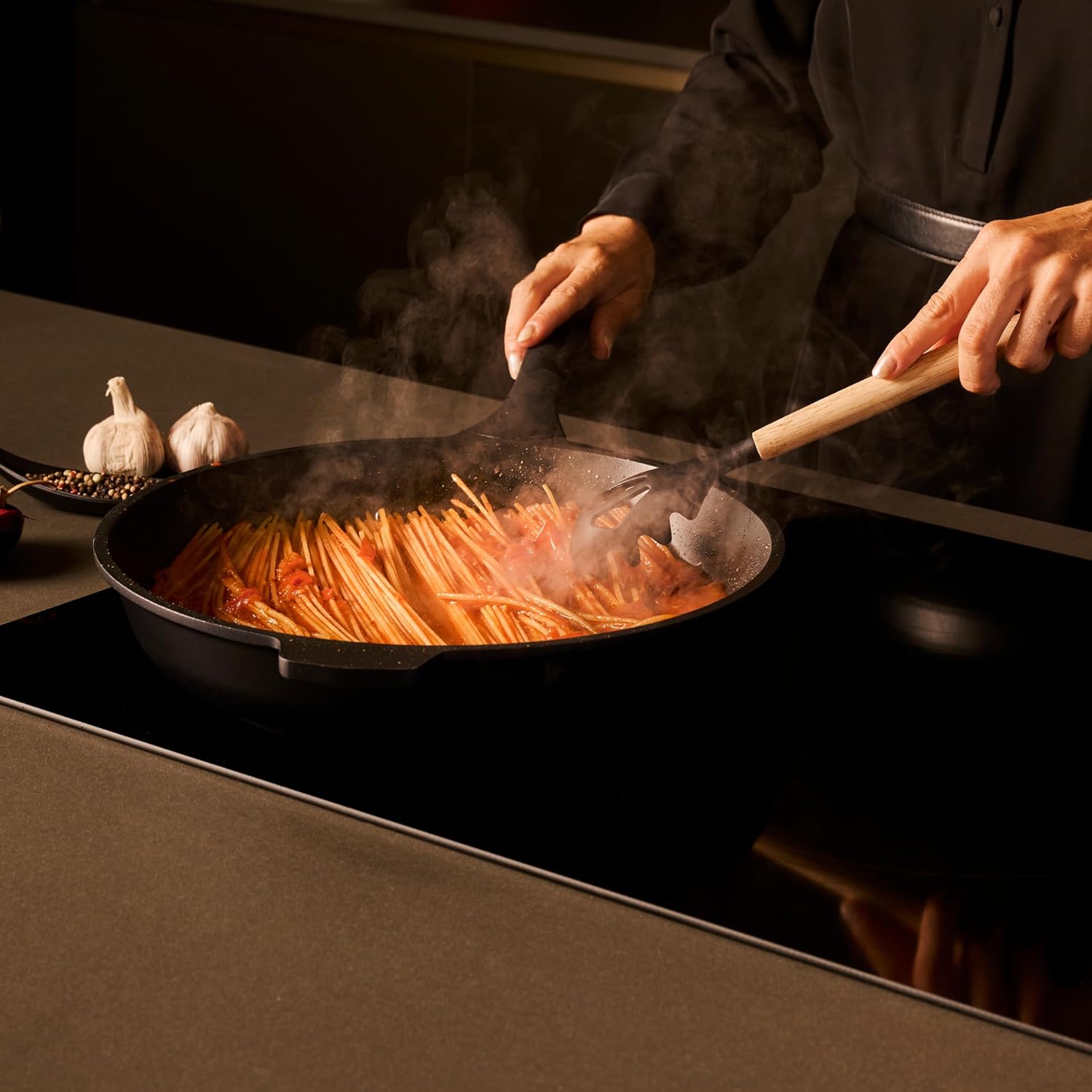 Stone&stone Padella Antiaderente 32cm con Coperchio - immagine 4