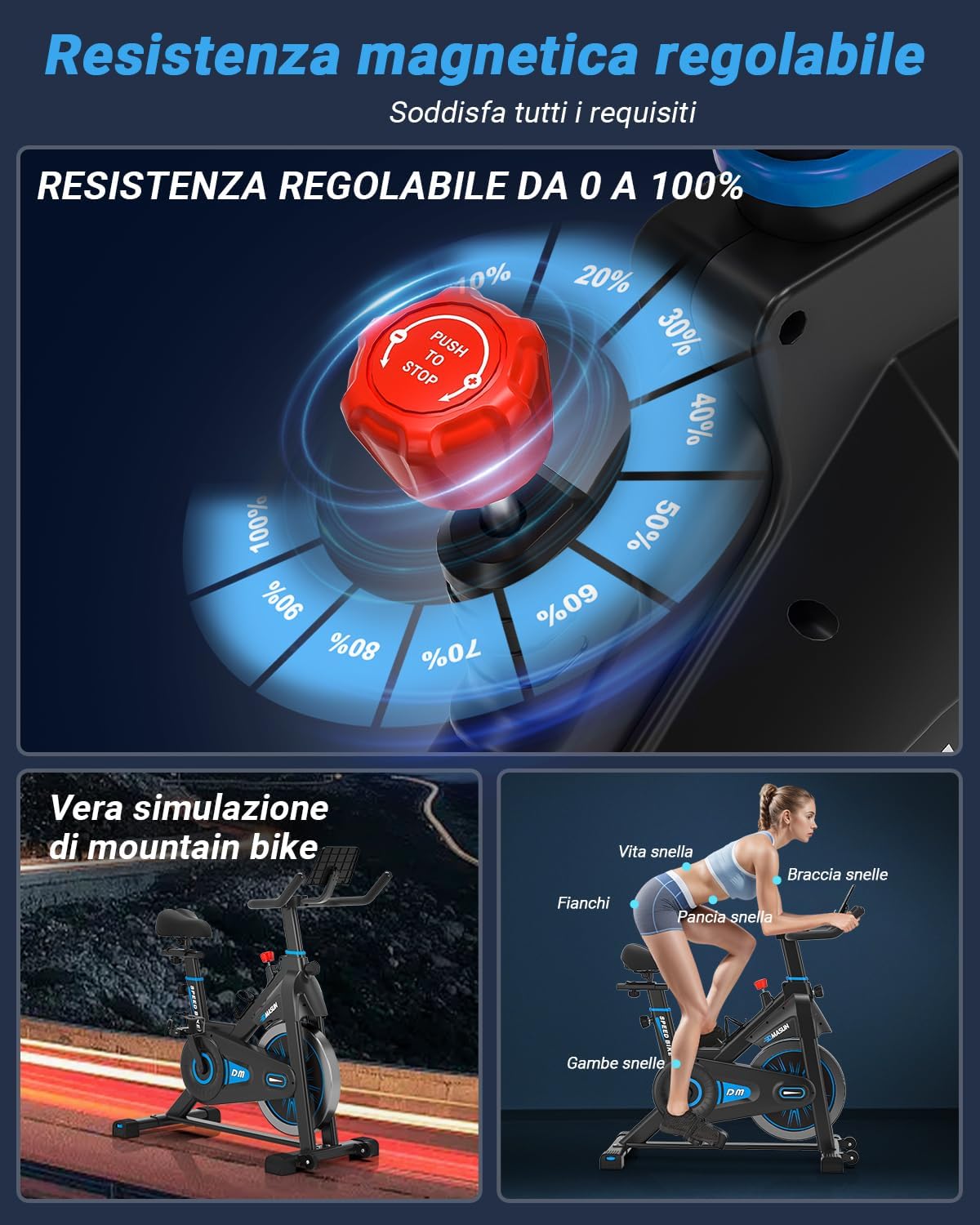 Dmasun Cyclette Professionale da Casa 160kg - immagine 5