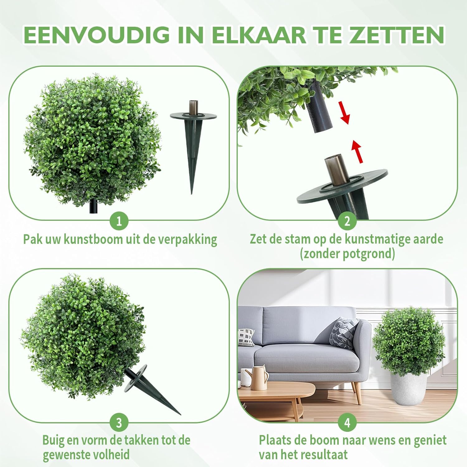 2 Cespugli Artificiali in Bosso Realistici - immagine 3