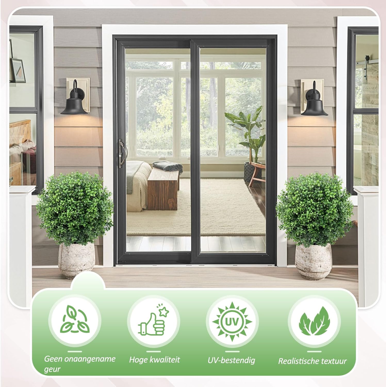 2 Cespugli Artificiali in Bosso Realistici - immagine 6