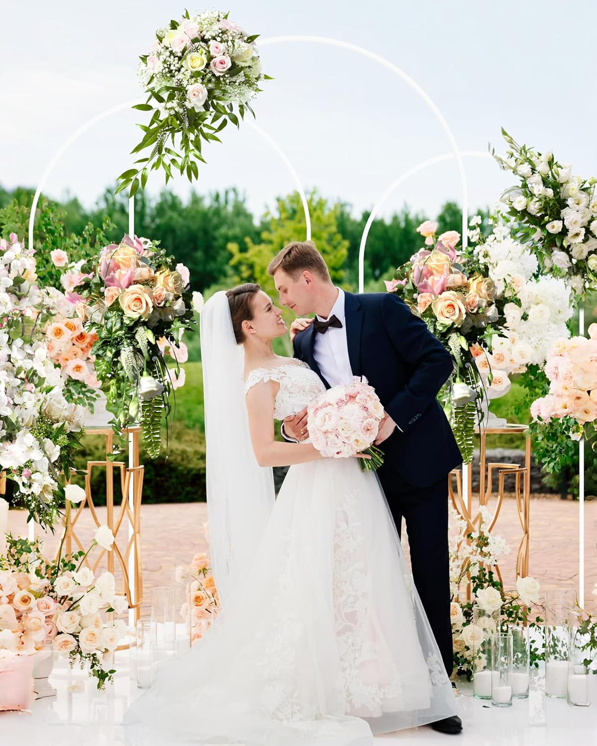 Arco per Matrimonio in Metallo - Set 3 Pezzi - immagine 3