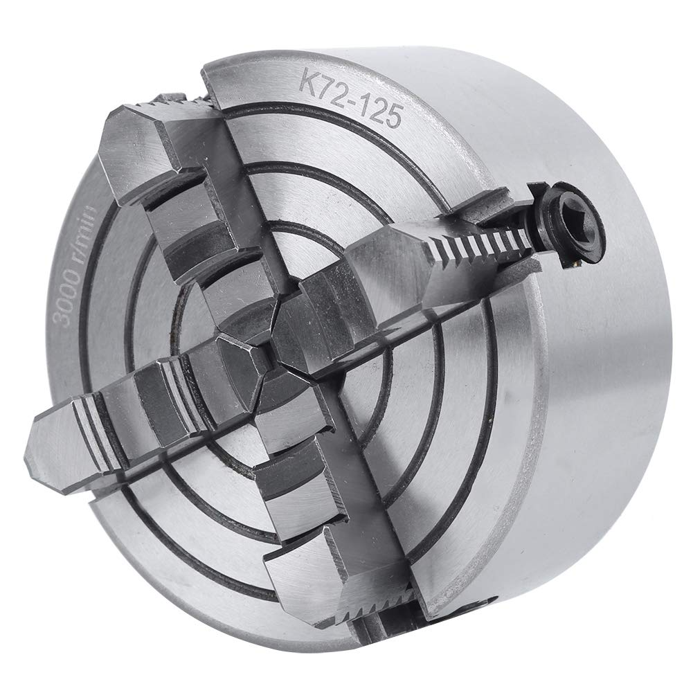 Ejoyous Mandrino a 4 Griffe per Tornio 125mm