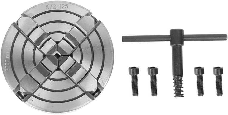 Ejoyous Mandrino a 4 Griffe per Tornio 125mm - immagine 7