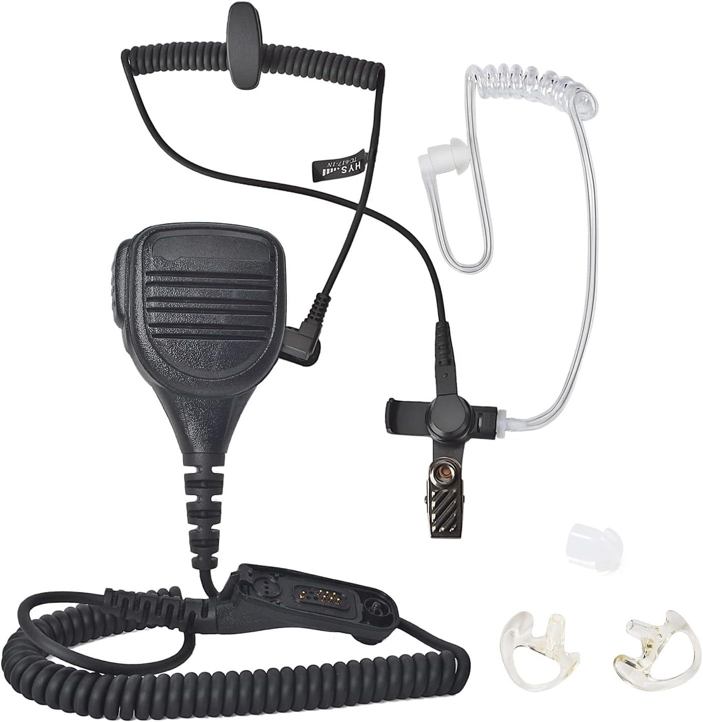 Hys Microfono Altoparlante Spalla Multi-Pin Walkie Talkie - immagine 1