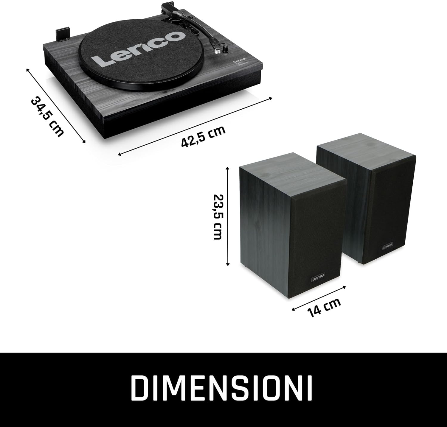 Lenco LS-300 - Giradischi Hi-Fi con Bluetooth, Nero - immagine 7