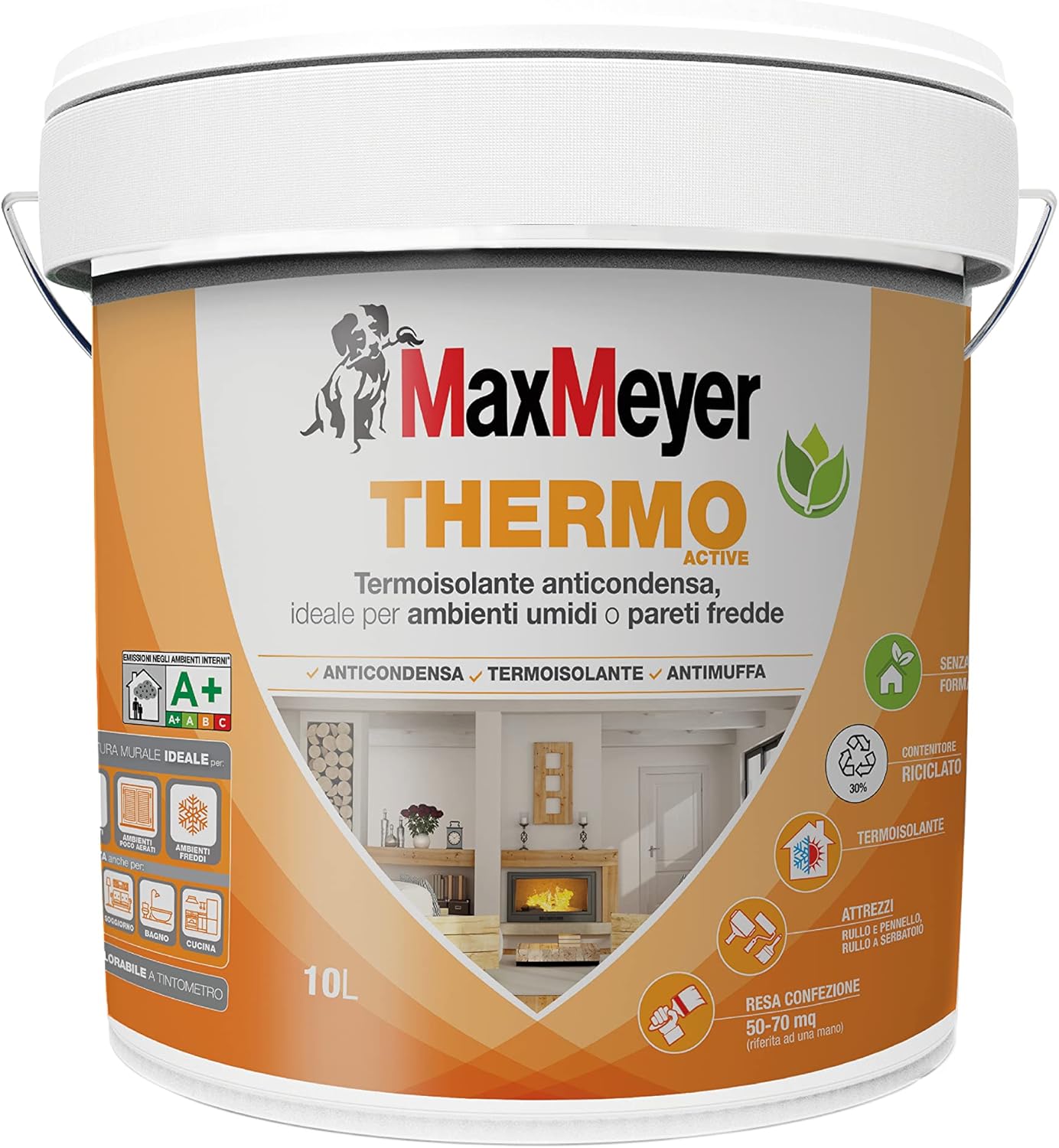 Maxmeyer Pittura per Interni Termica Antimuffa 10 L - immagine 1