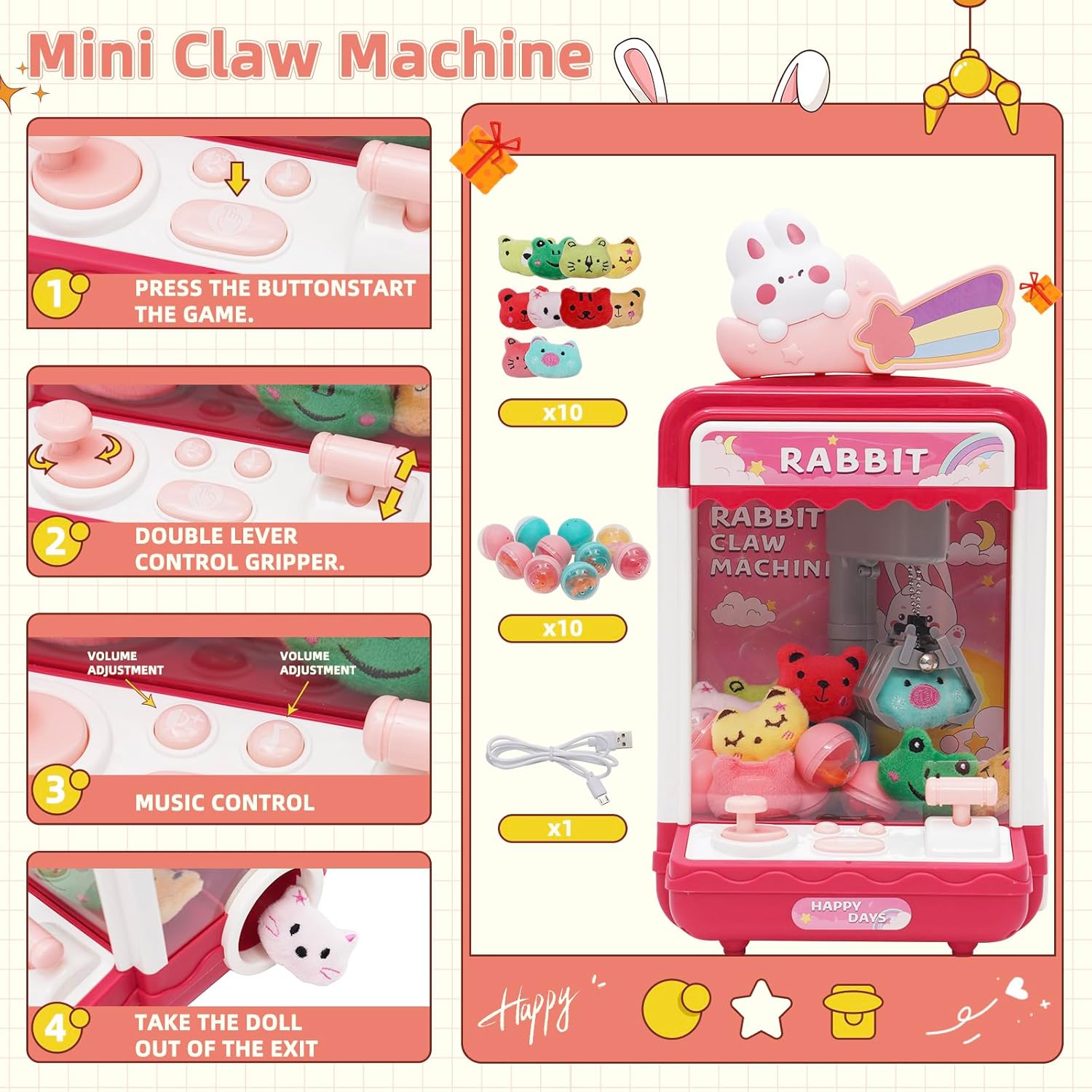 Arkyomi Mini Macchina Artigli Grabber Caramelle - immagine 4