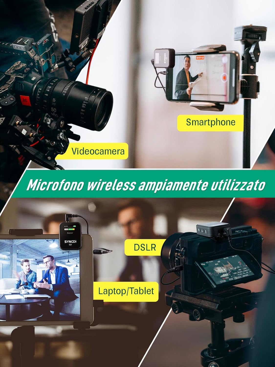 Synco Microfono Lavalier Wireless G2 A1 2.4GHz - immagine 4