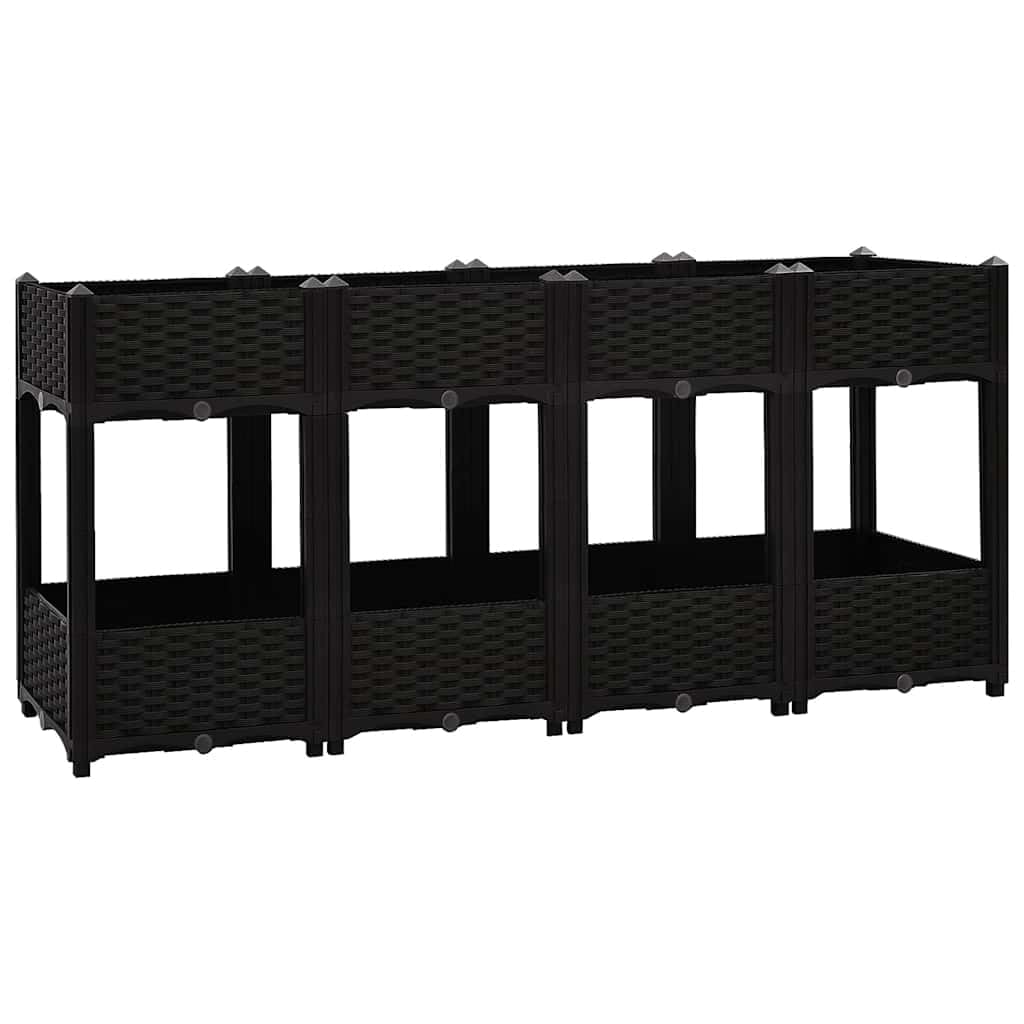 vidaXL Fioriera Rialzata 160x40x71 cm in Polipropilene