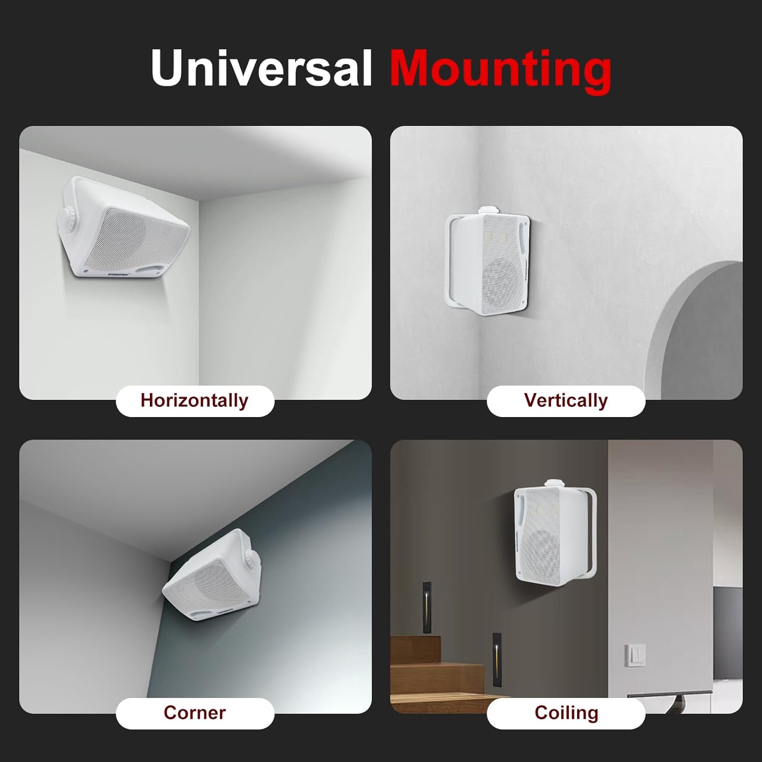 Studiofinix Altoparlanti Bluetooth 3,5" 200W, Bianco - immagine 4