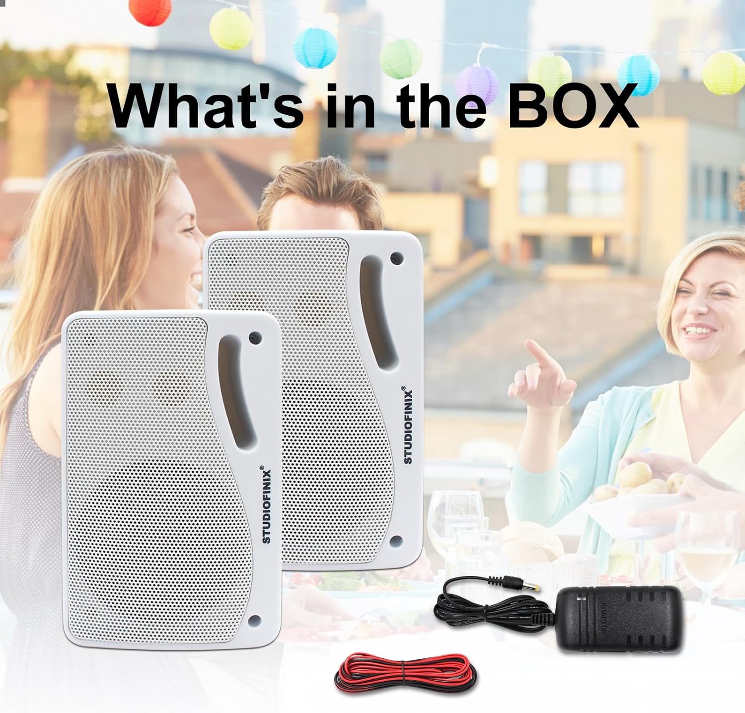 Studiofinix Altoparlanti Bluetooth 3,5" 200W, Bianco - immagine 7