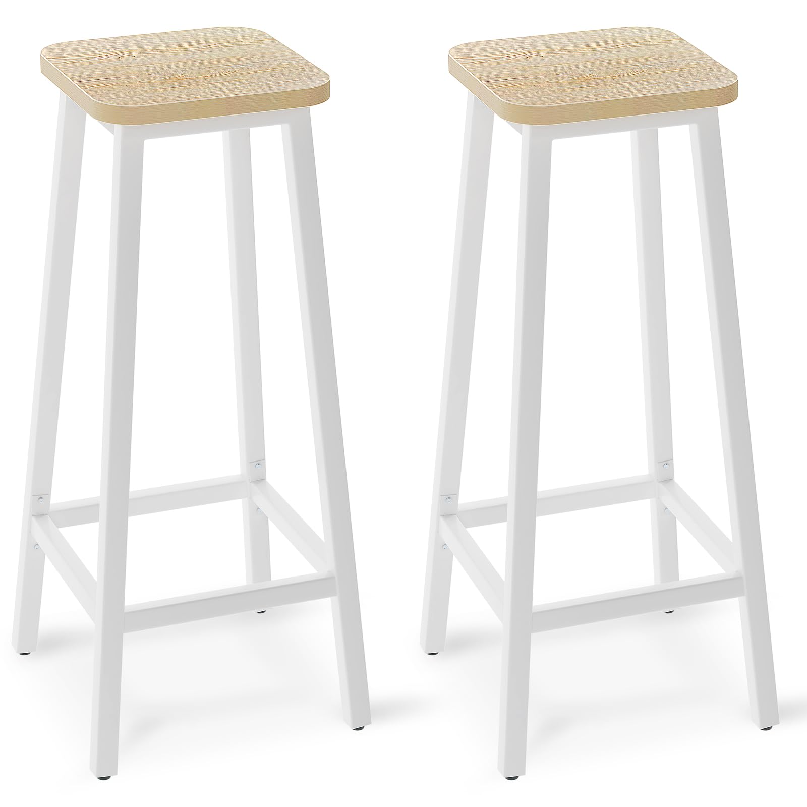 Ymyny Set 2 Sgabelli da Bar Industriali, Naturale