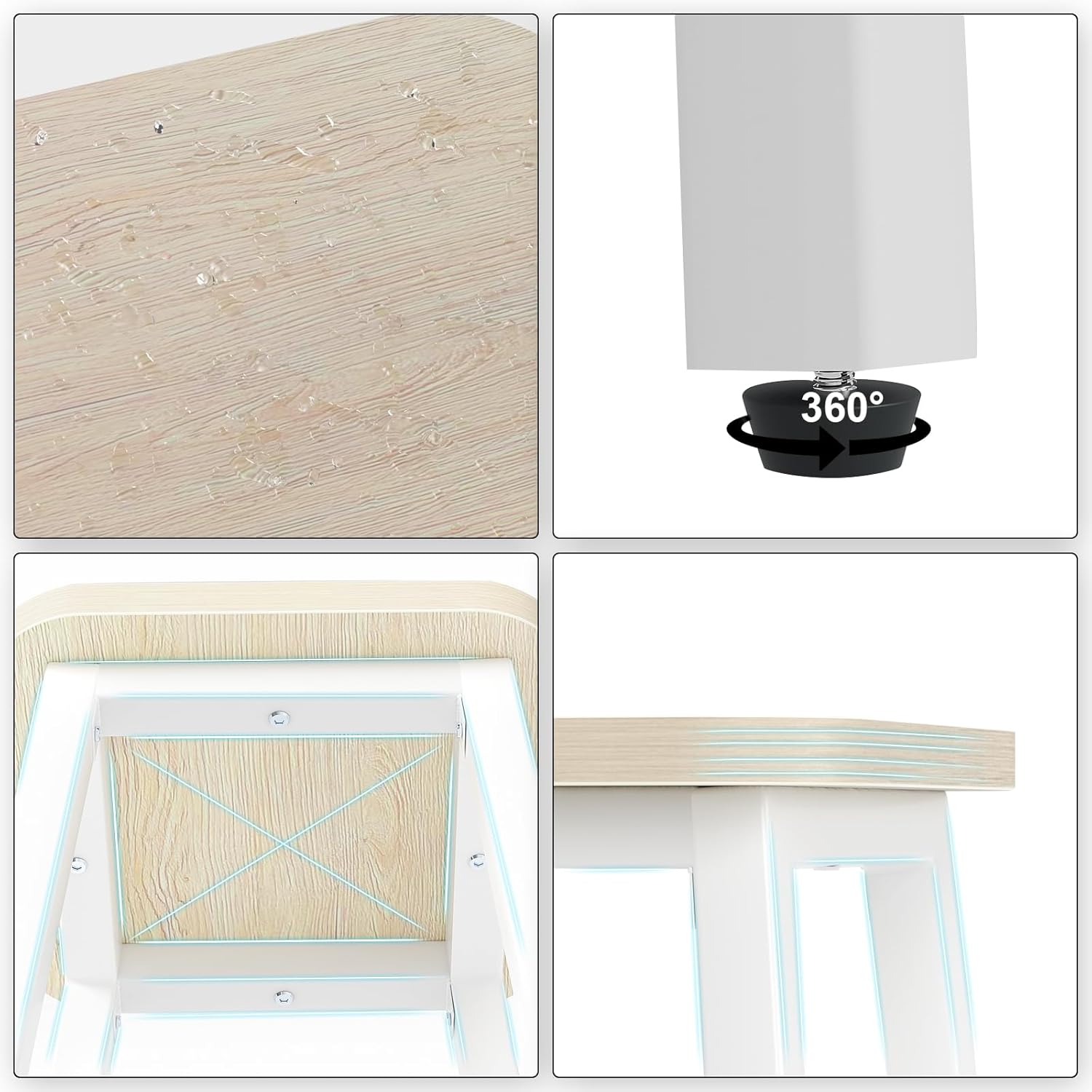 Ymyny Set 2 Sgabelli da Bar Industriali, Naturale - immagine 7