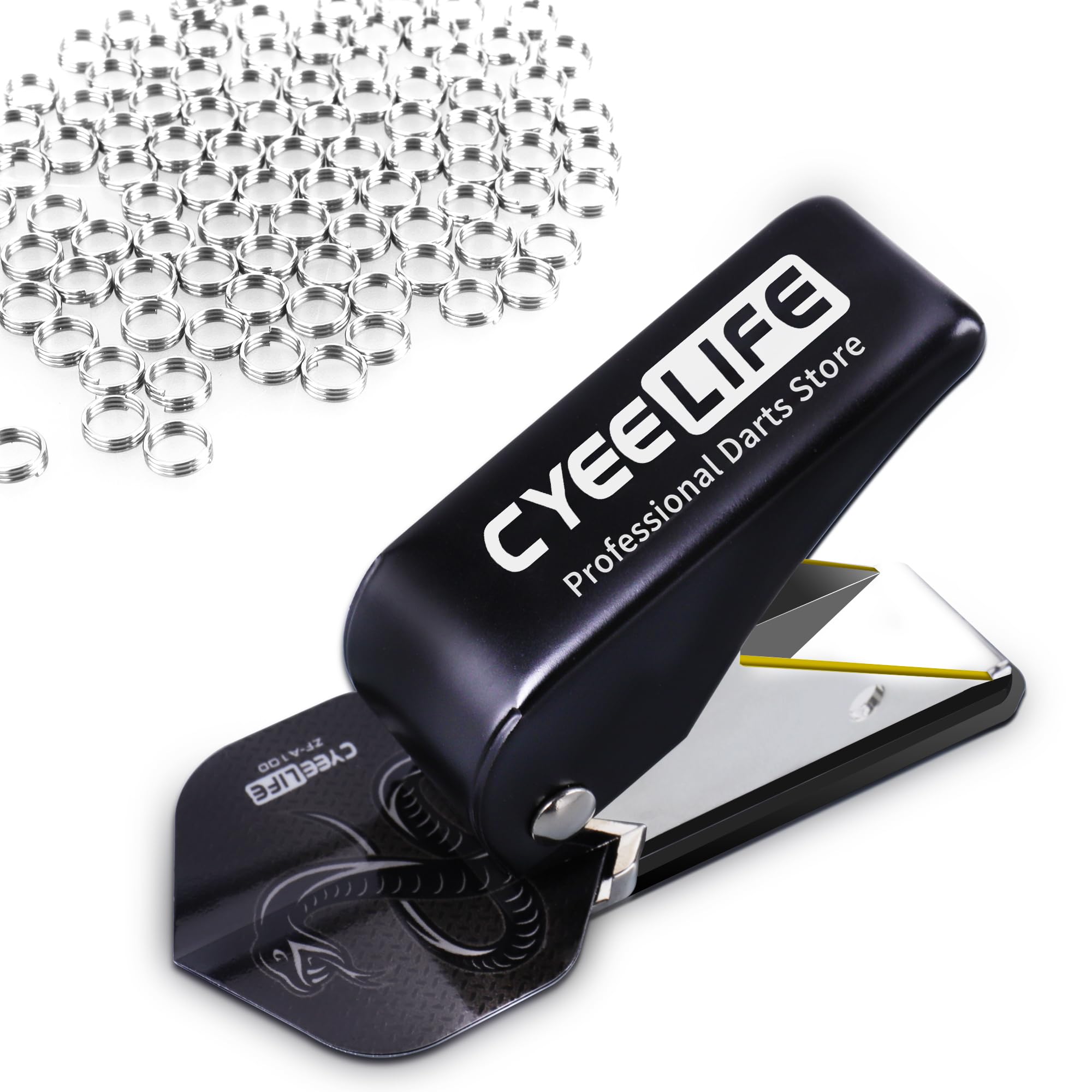 CyeeLife Perforatore per Freccette con 100 Anelli