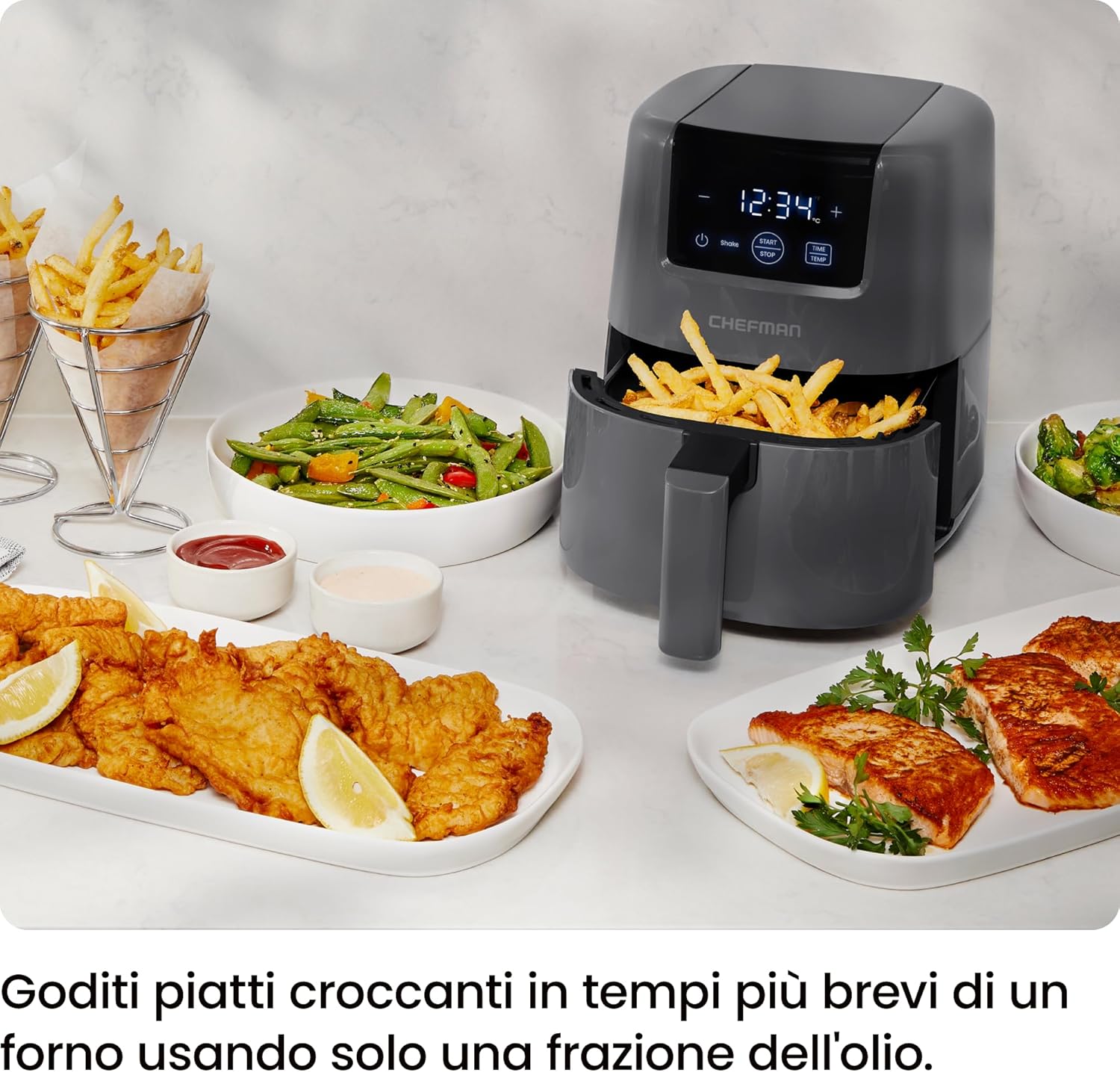 Chefman Mini Friggitrice ad Aria Digitale 2L - immagine 2