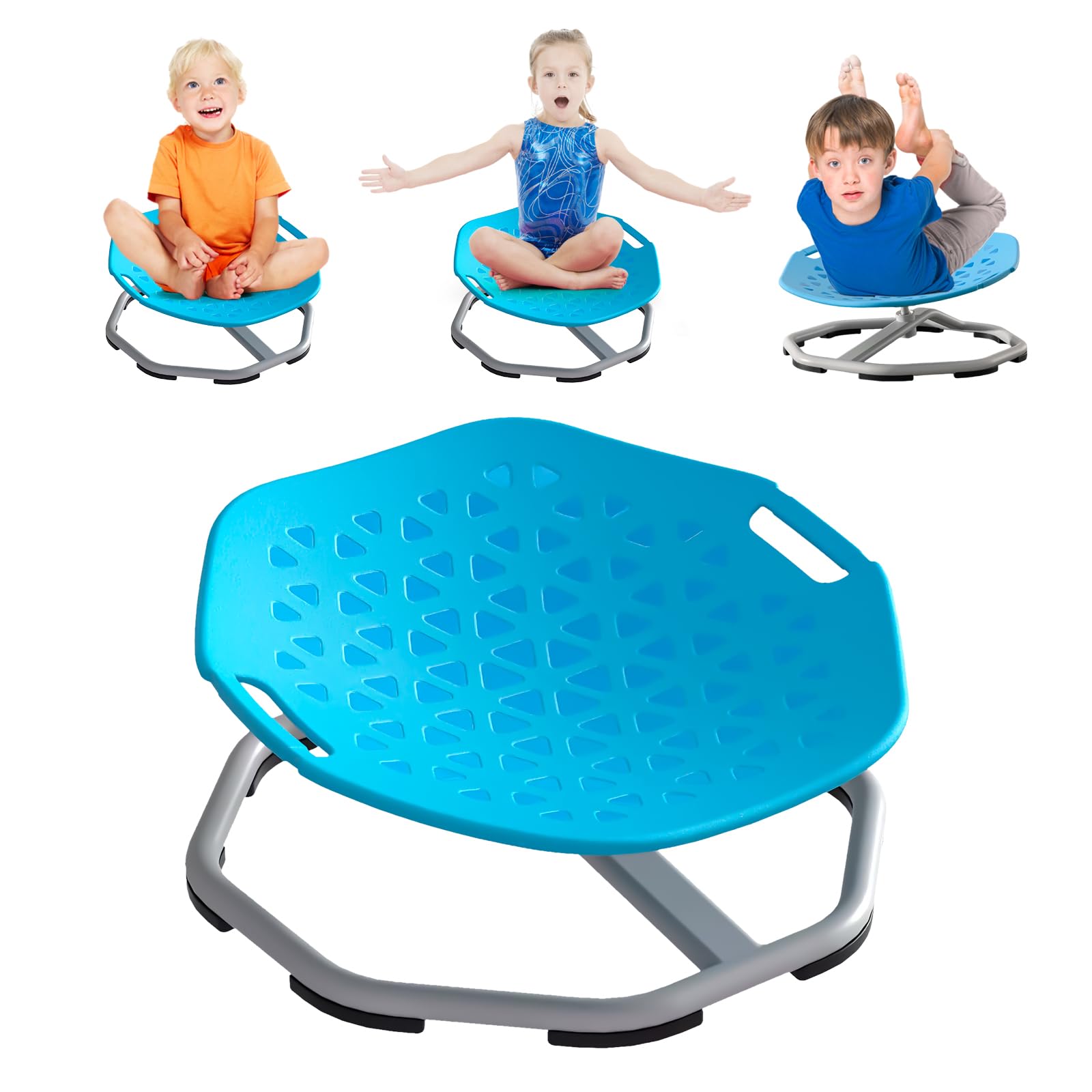 Sedia Girevole per Bambini, Attrezzatura Sensoriale, Blu