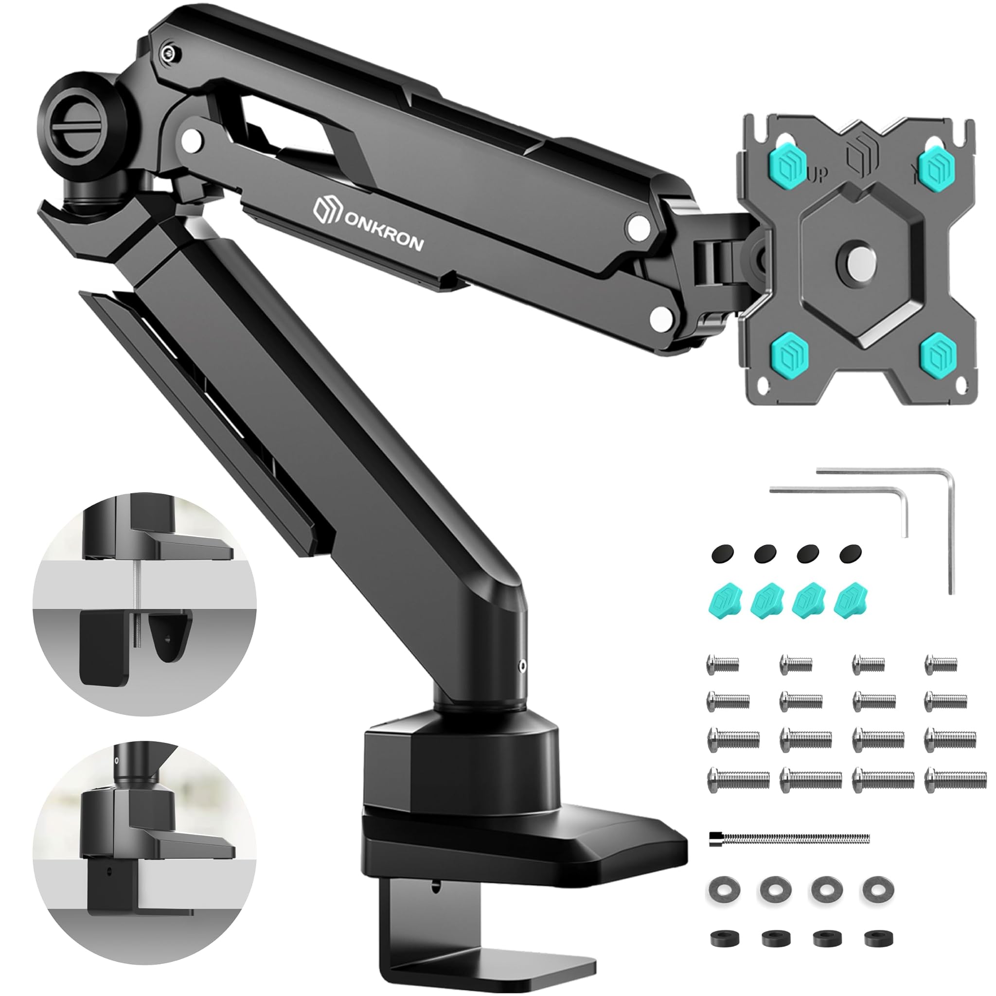 Onkron Sostegno Monitor da Scrivania 13-34 pollici, Nero G90-B