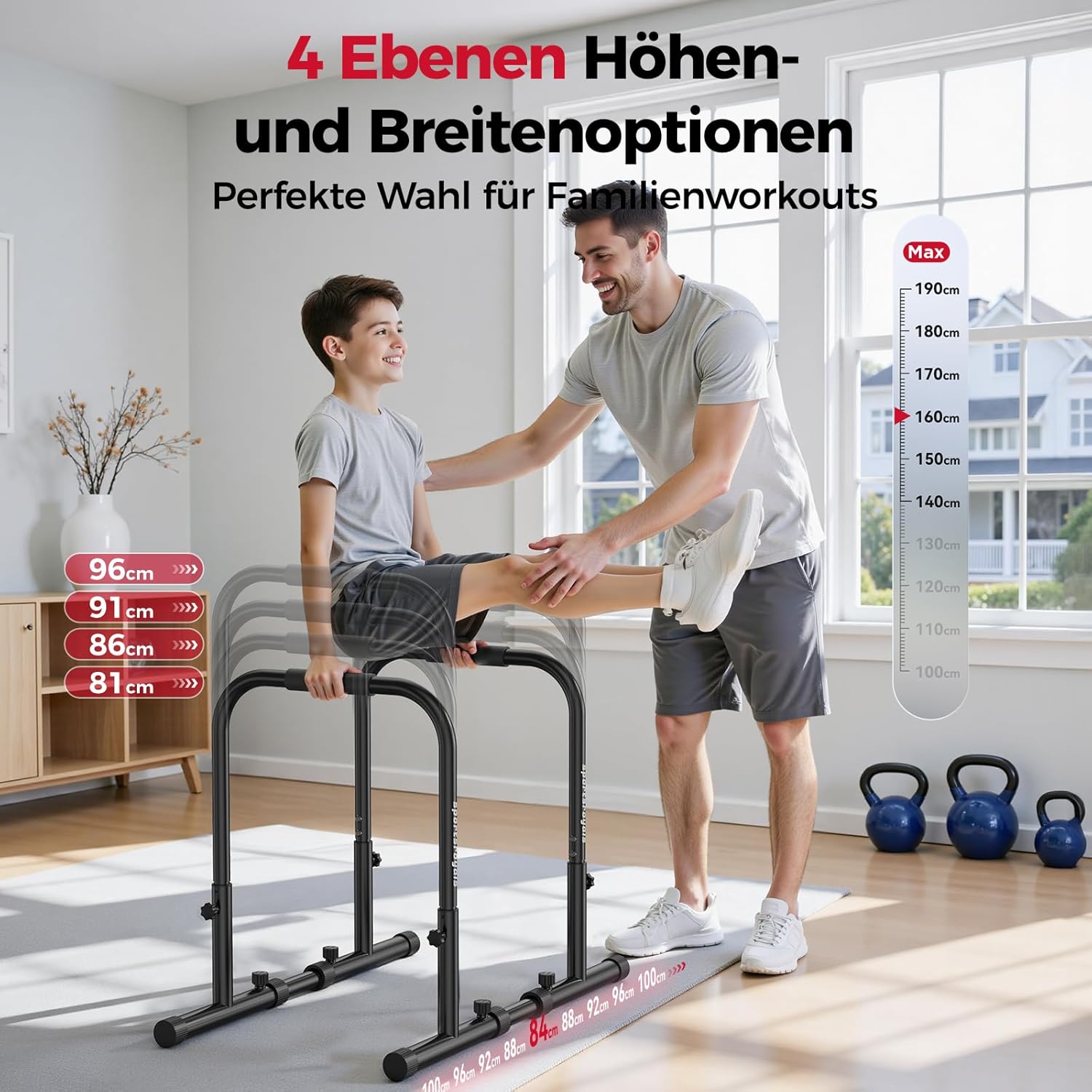 Sportsroyals Barra Regolabile per Dip Bar 400 LBS - immagine 6