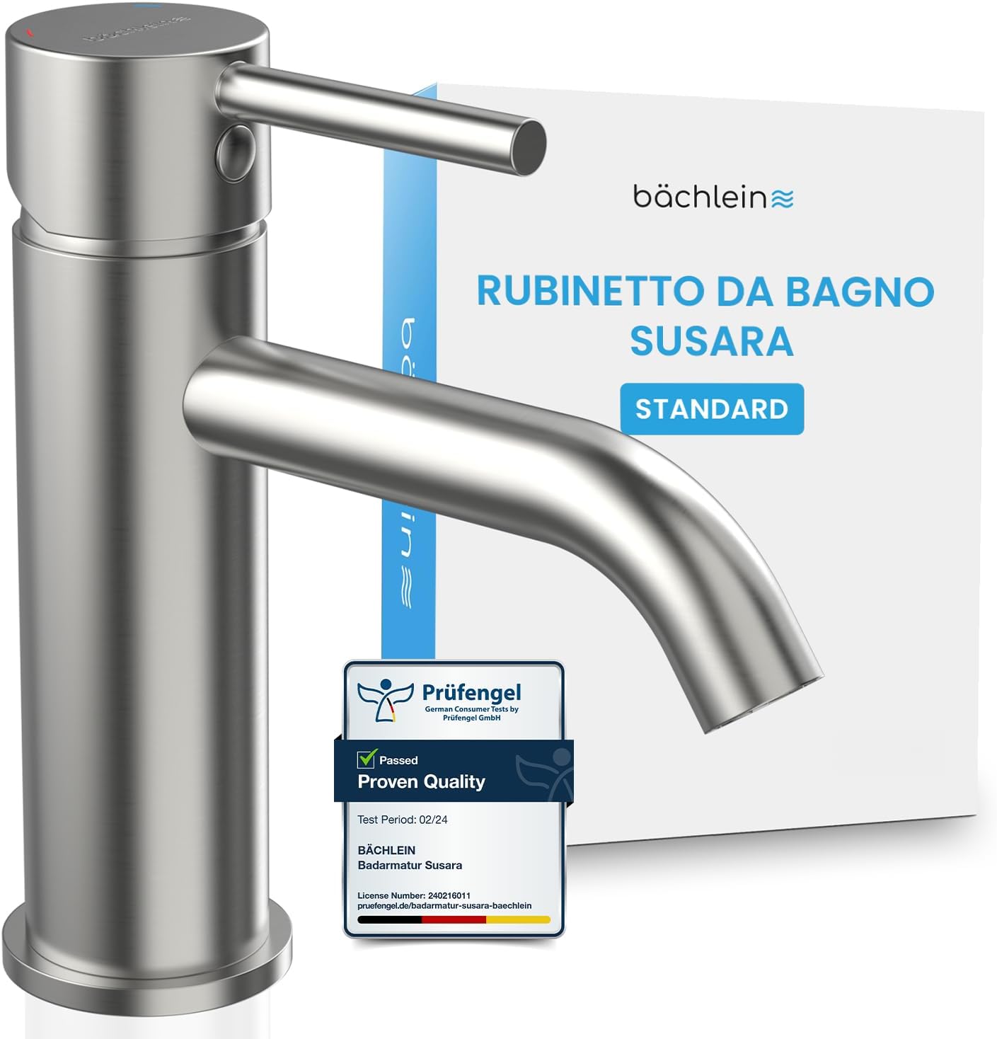 Bächlein Rubinetto Bagno Susara con Beccuccio Curvo - immagine 1