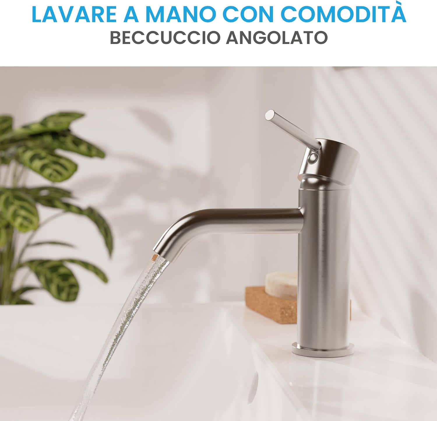 Bächlein Rubinetto Bagno Susara con Beccuccio Curvo - immagine 4