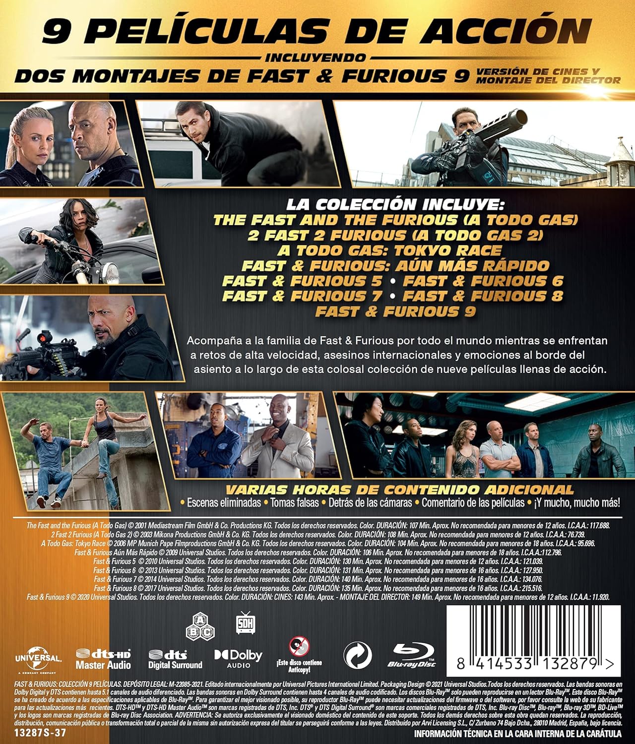 Fast & Furious Pack 1-9 - BD - immagine 2