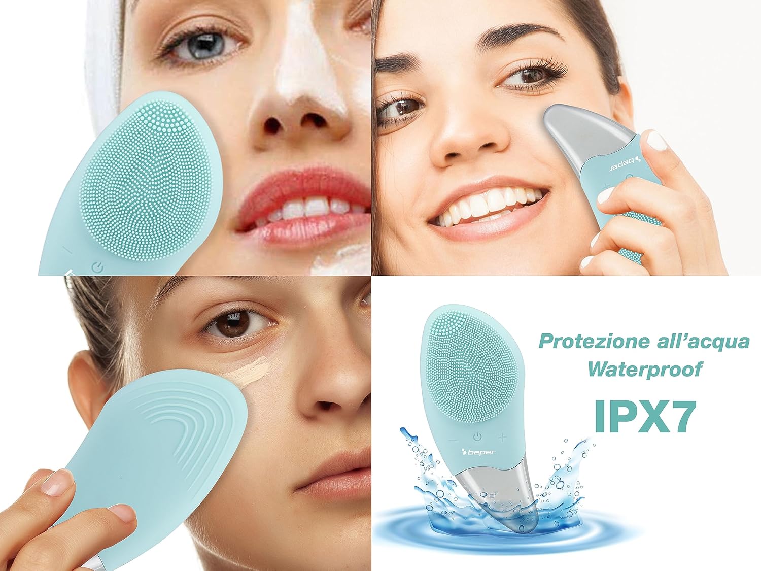 Beper Spazzola Pulizia Viso e Massaggiatore Contorno Occhi - immagine 4