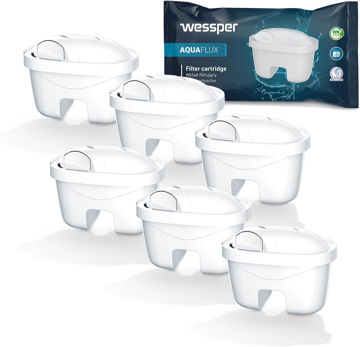 Wessper Aqua Flux - Cartucce Filtranti Acqua 6 Unità - immagine 1