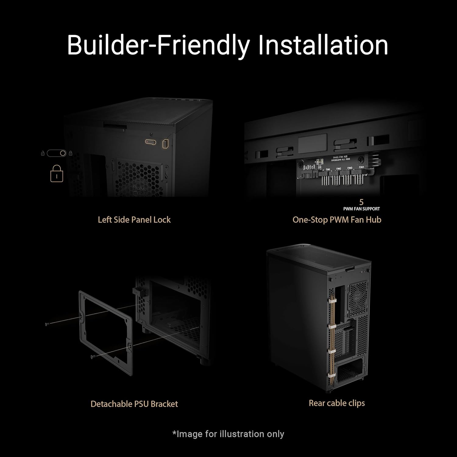 Case computer desktop ATX Asus 90DC00M0-B39020 - immagine 5