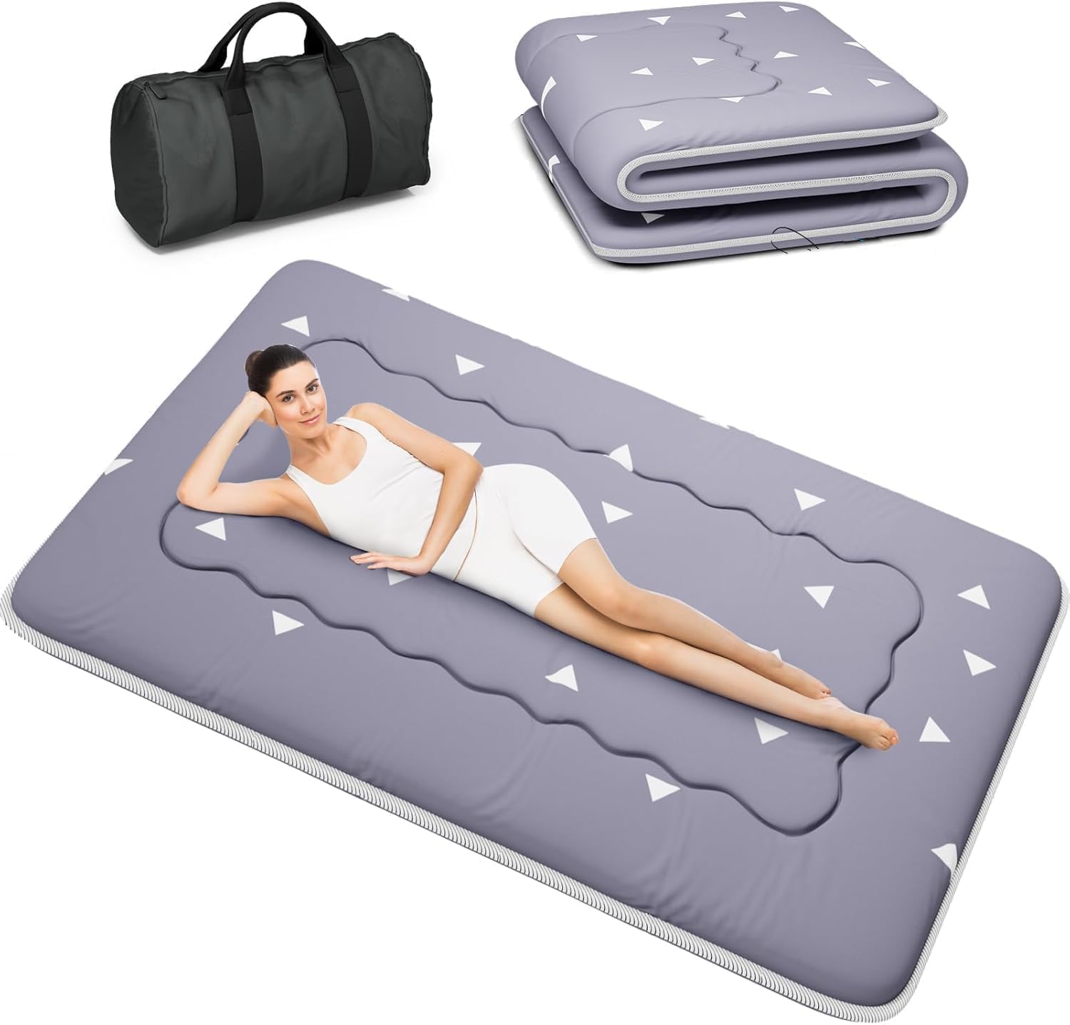 Materasso Futon Pieghevole Portatile 90x200cm, Grigio GV1