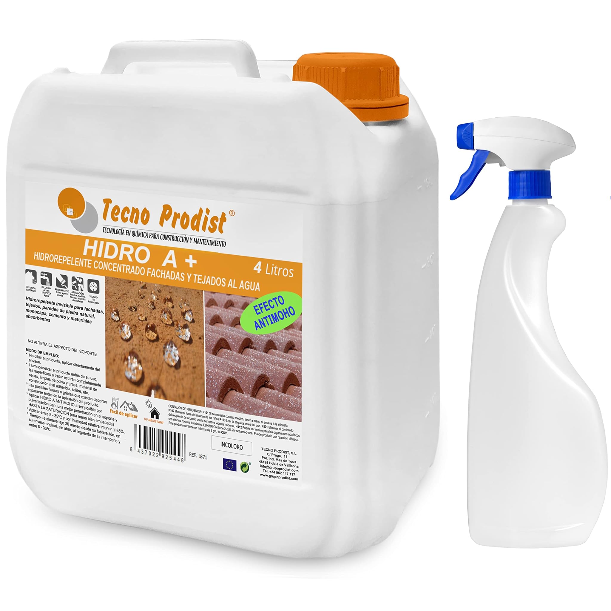 Tecno Prodist HIDRO A+ (4 L) Impermeabilizzante Idrorepellente