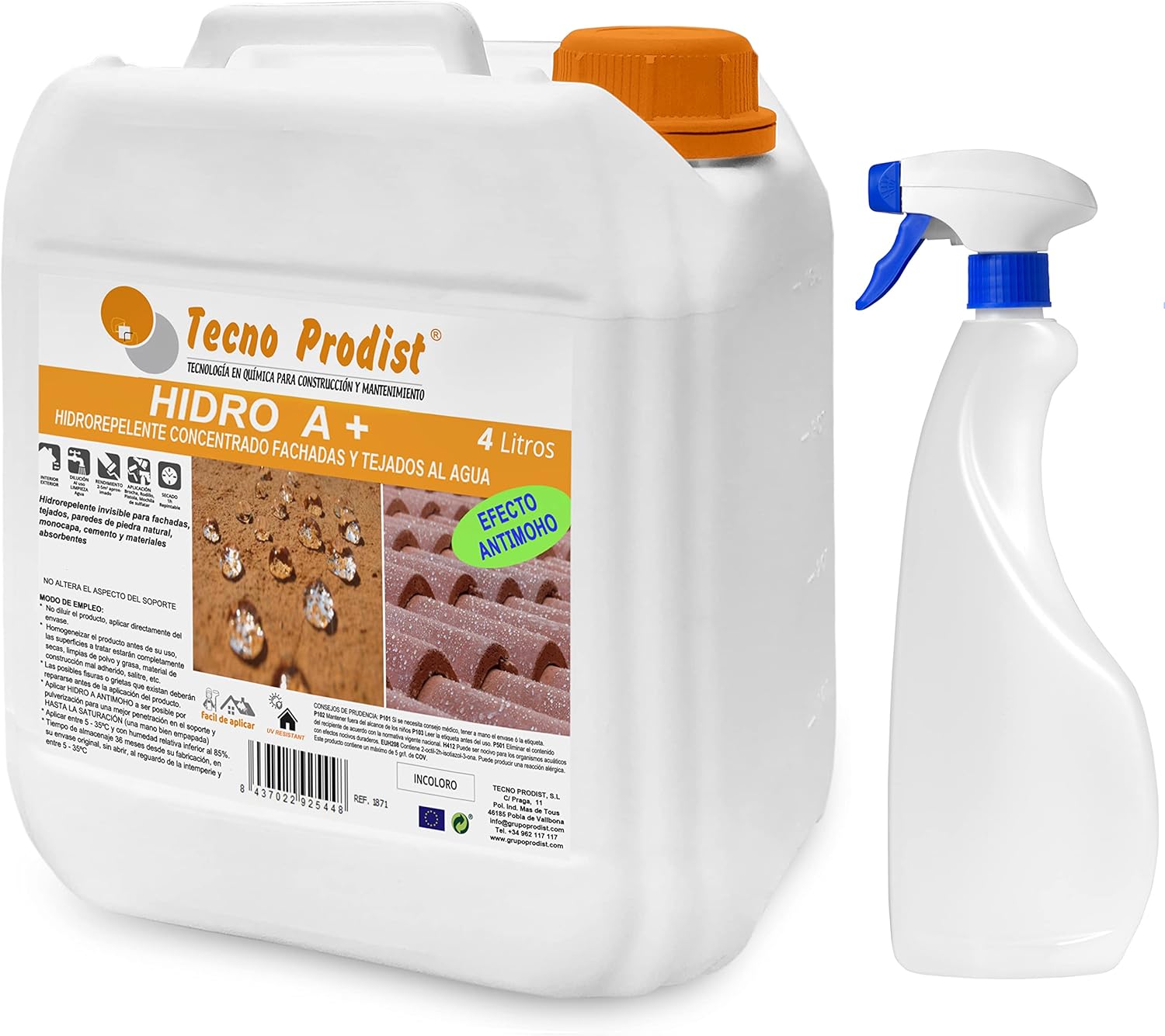 Tecno Prodist HIDRO A+ (4 L) Impermeabilizzante Idrorepellente - immagine 1