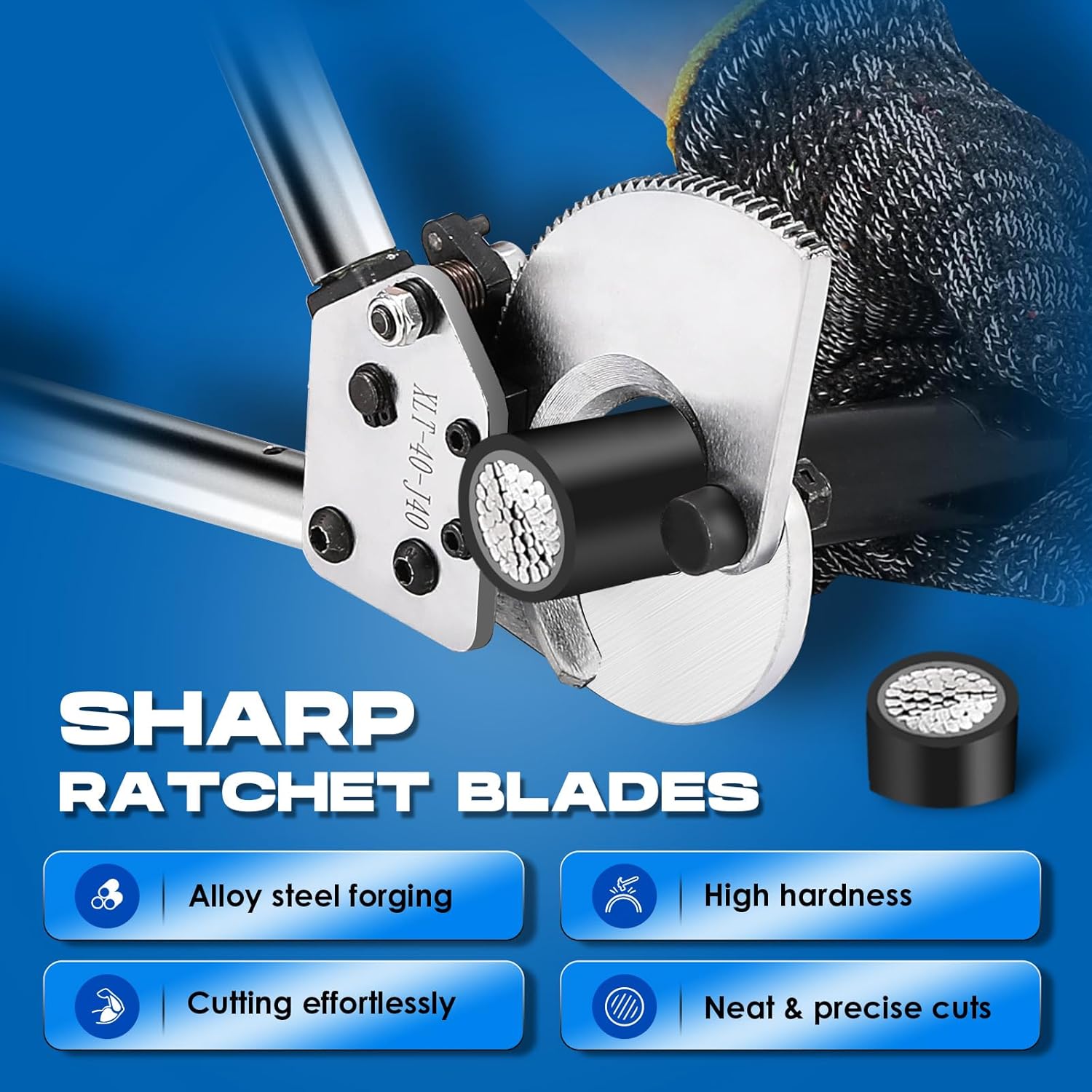 Newtry Tagliacavi a Cricchetto per Rame e Alluminio - immagine 4