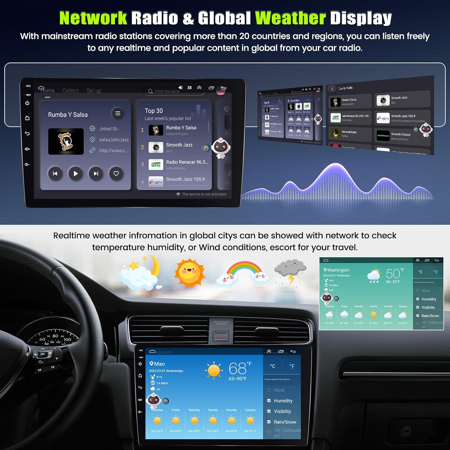 Sixtop Autoradio Android 15 per Suzuki Swift 10.1'' - immagine 4