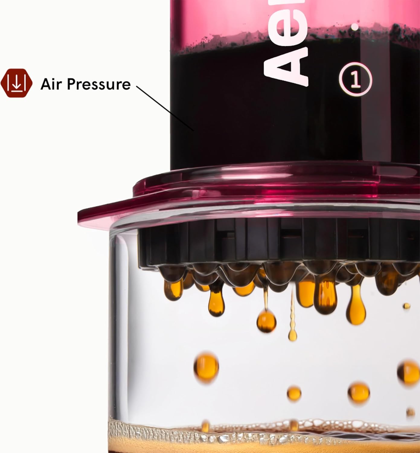Aeropress Clear Rosa - Caffettiera 3-in-1 Portatile - immagine 4