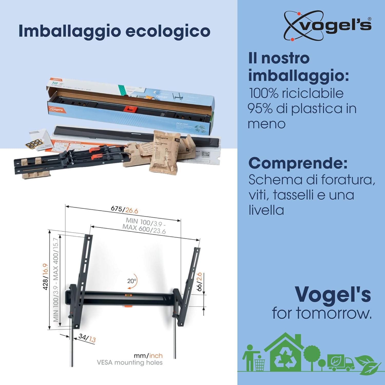 Vogel’s TVM 3615 Supporto TV Inclinabile 40-77 pollici - immagine 4