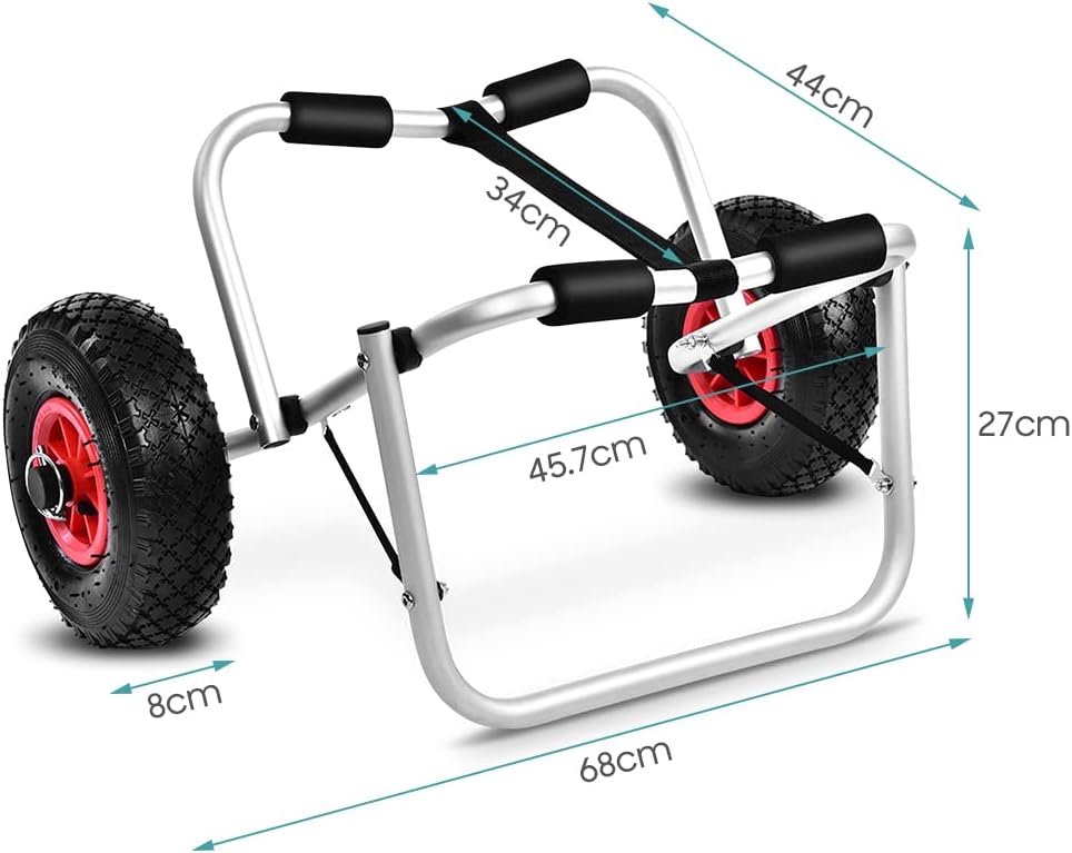 Carrello Kayak Pieghevole in Alluminio 80Kg - immagine 5
