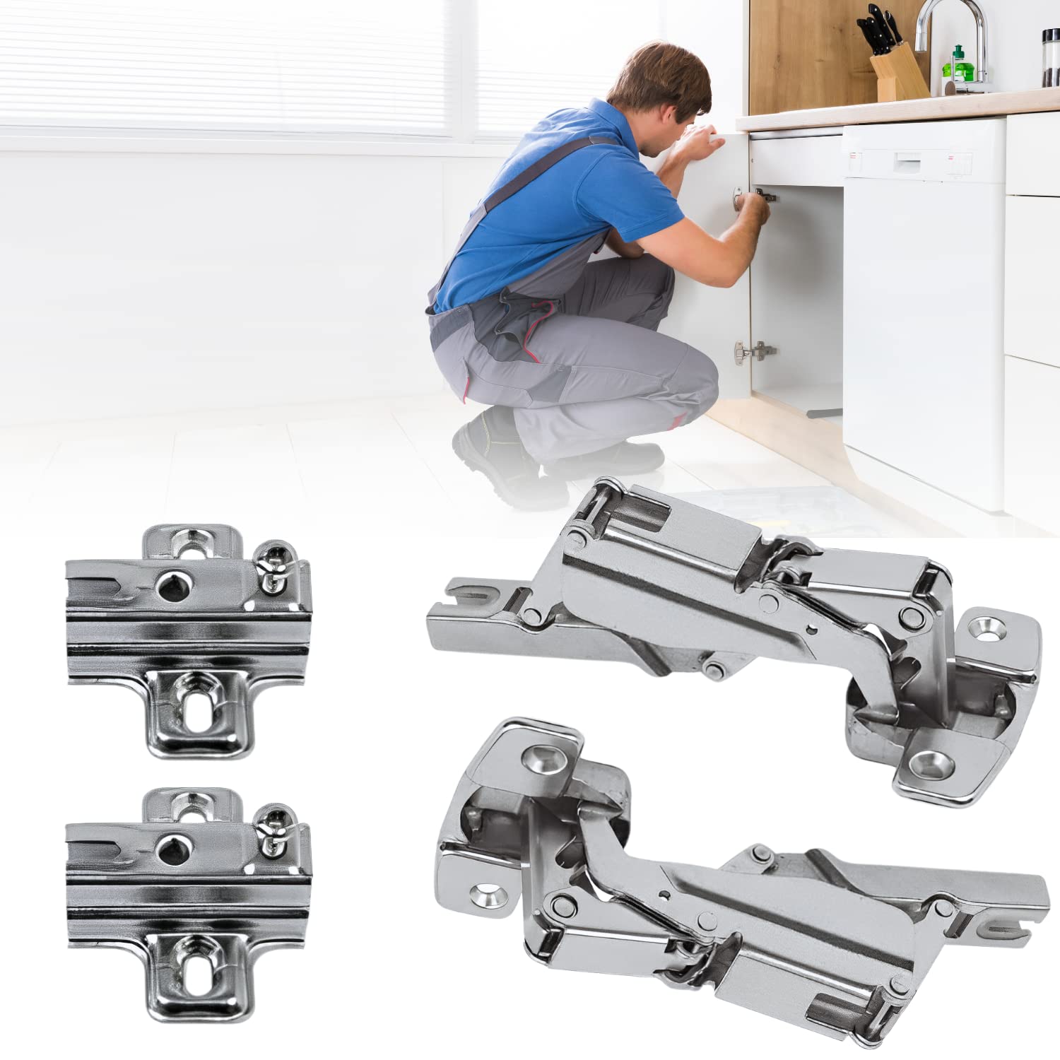 Coppia Cerniere Mobili Anta Scolapiatti Apertura 180°