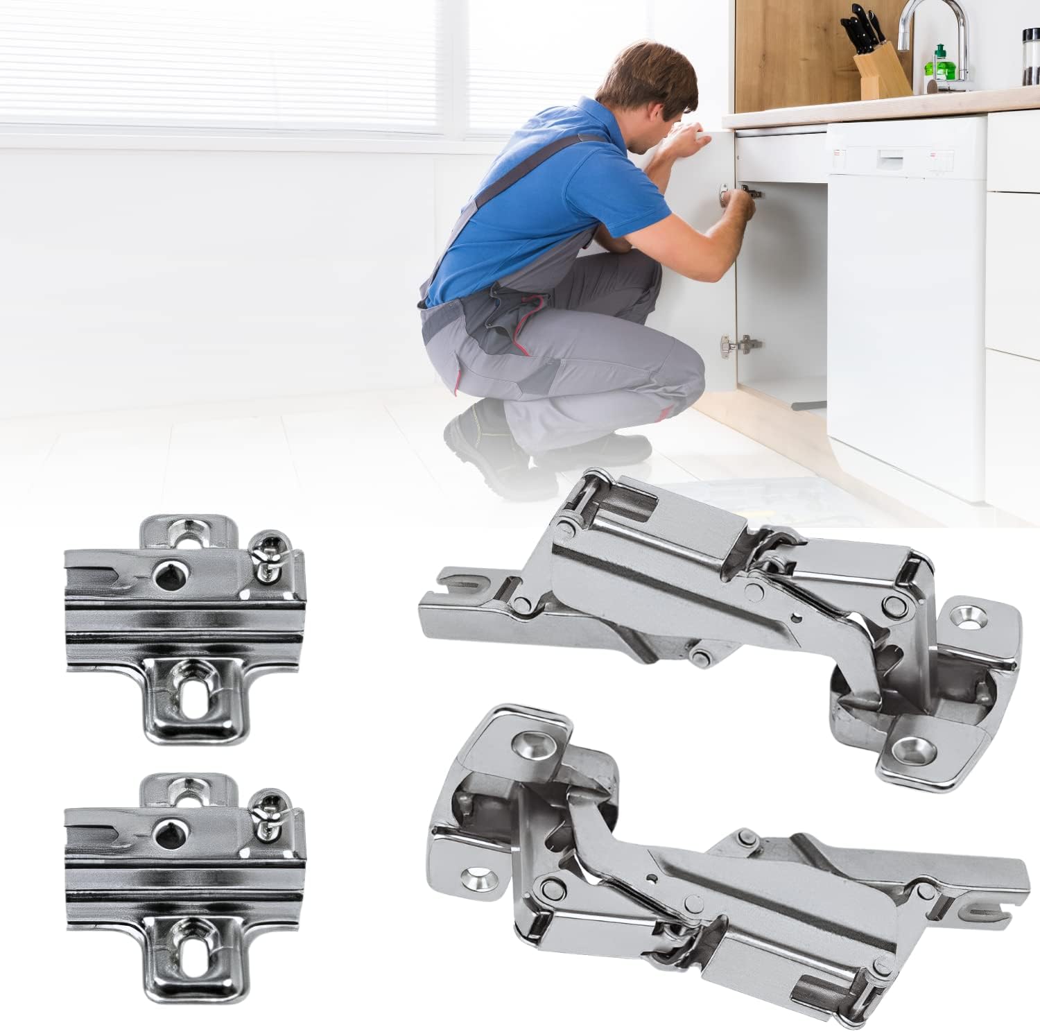 Coppia Cerniere Mobili Anta Scolapiatti Apertura 180° - immagine 1