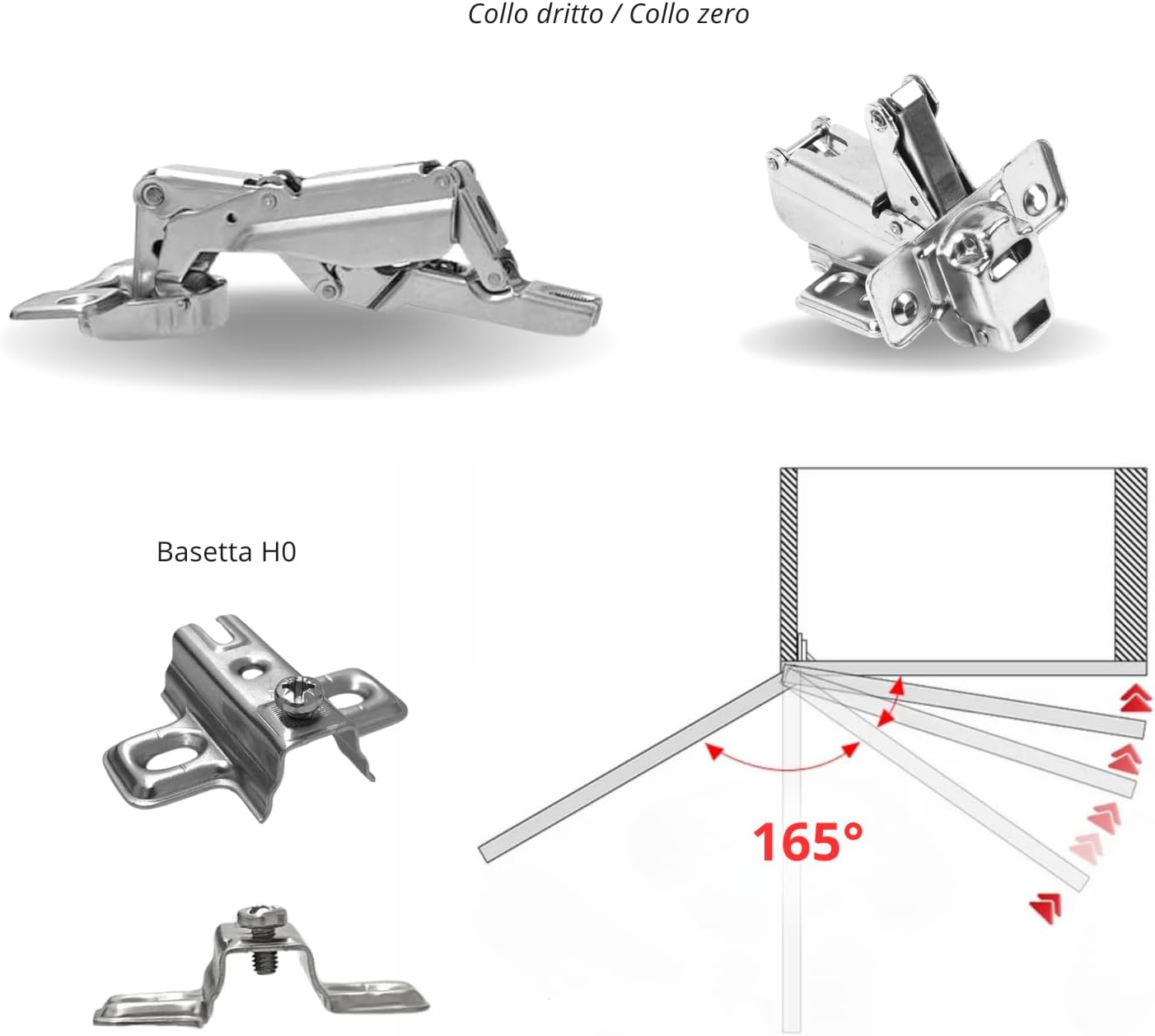 Coppia Cerniere Mobili Anta Scolapiatti Apertura 180° - immagine 2
