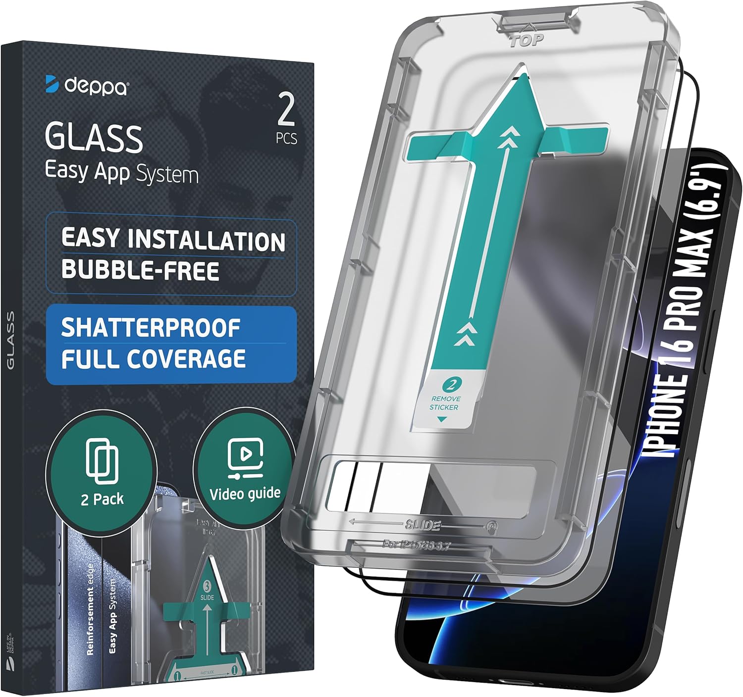 Deppa 2 Pezzi Pellicola Vetro Temperato iPhone 16 Pro Max (6.9') - immagine 1