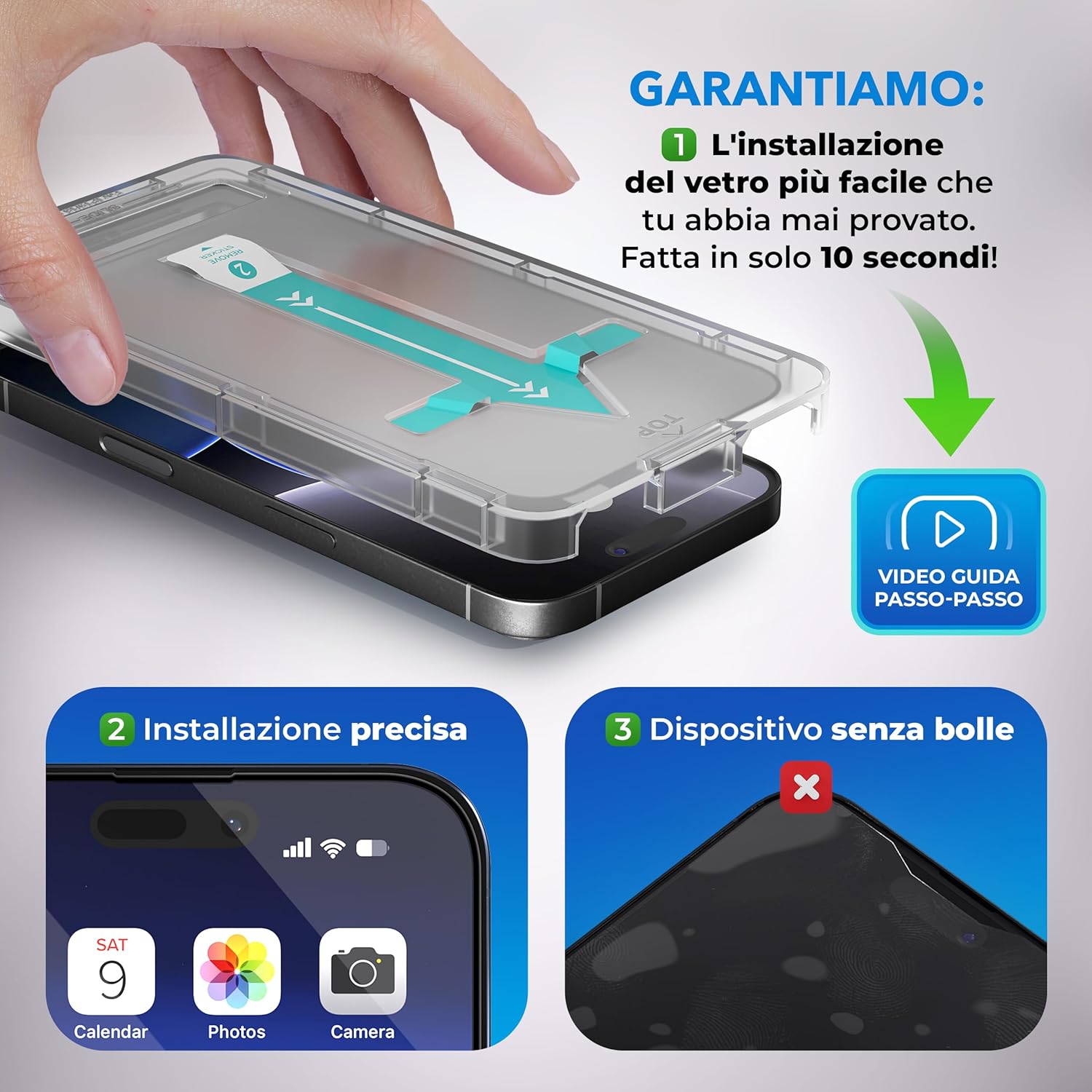 Deppa 2 Pezzi Pellicola Vetro Temperato iPhone 16 Pro Max (6.9') - immagine 2