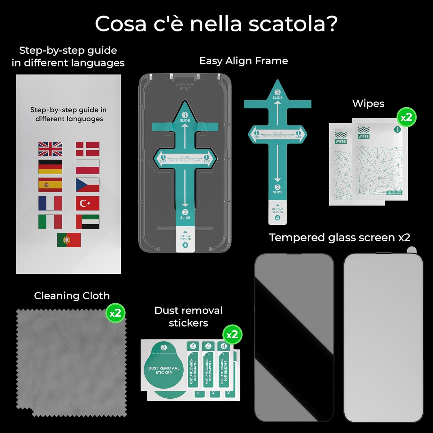 Deppa 2 Pezzi Pellicola Vetro Temperato iPhone 16 Pro Max (6.9') - immagine 7