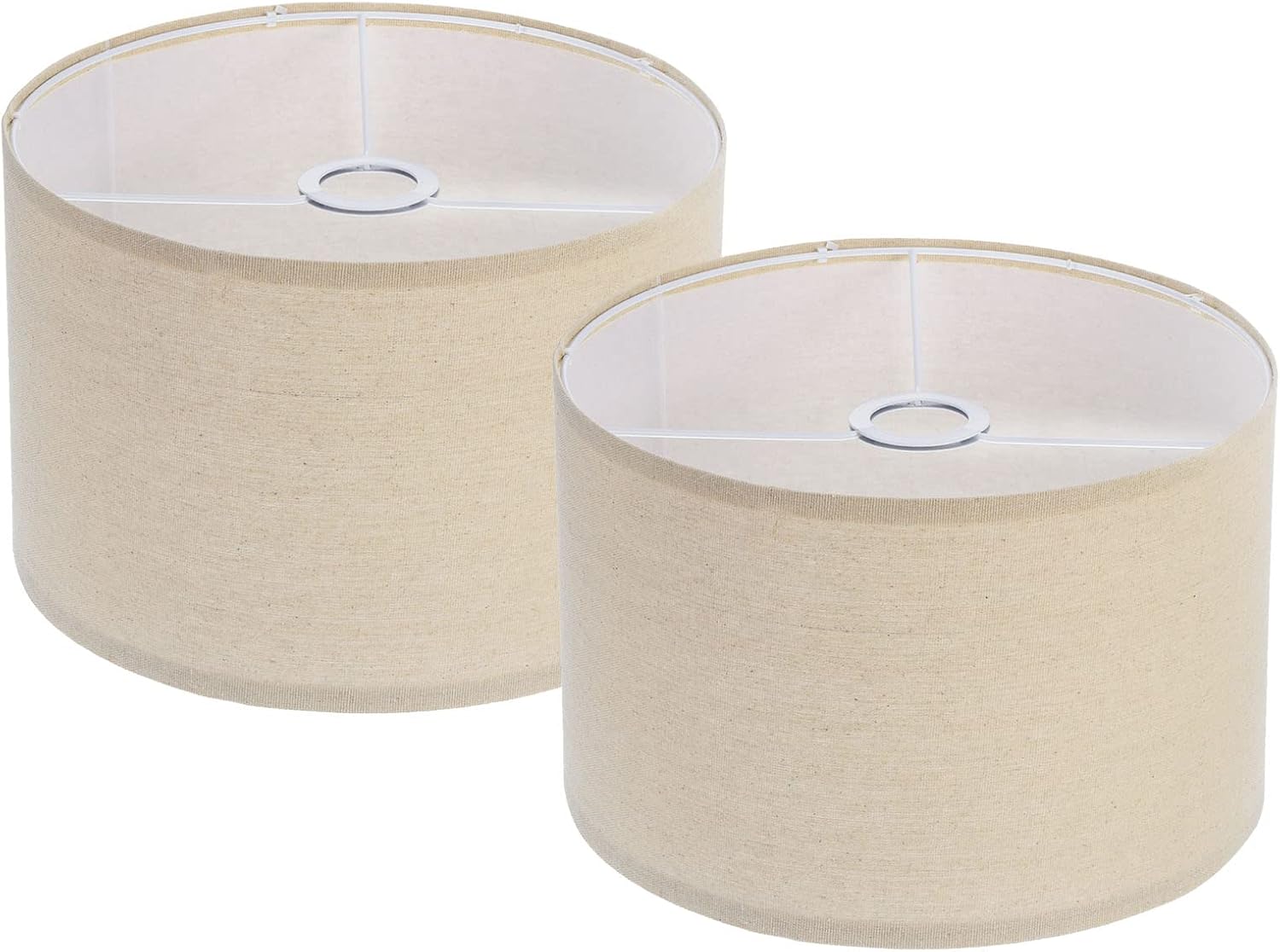 Patikil Tamburo Lampada Paralume Set di 2, Crema