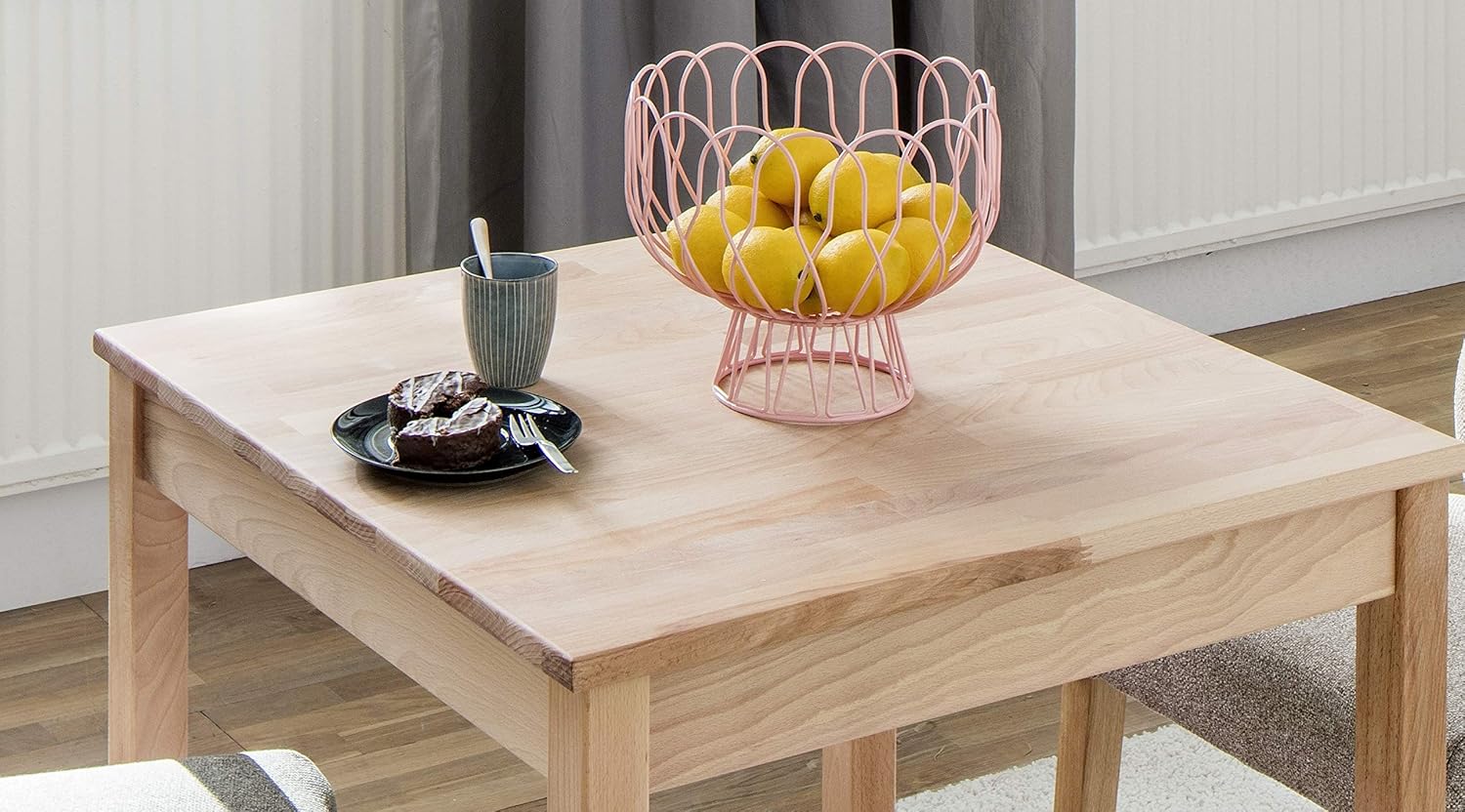 Robas Lund ALF070KB Esstisch Alfons Kernbuche massiv geölt, 70 x 76 x 70 cm - immagine 2