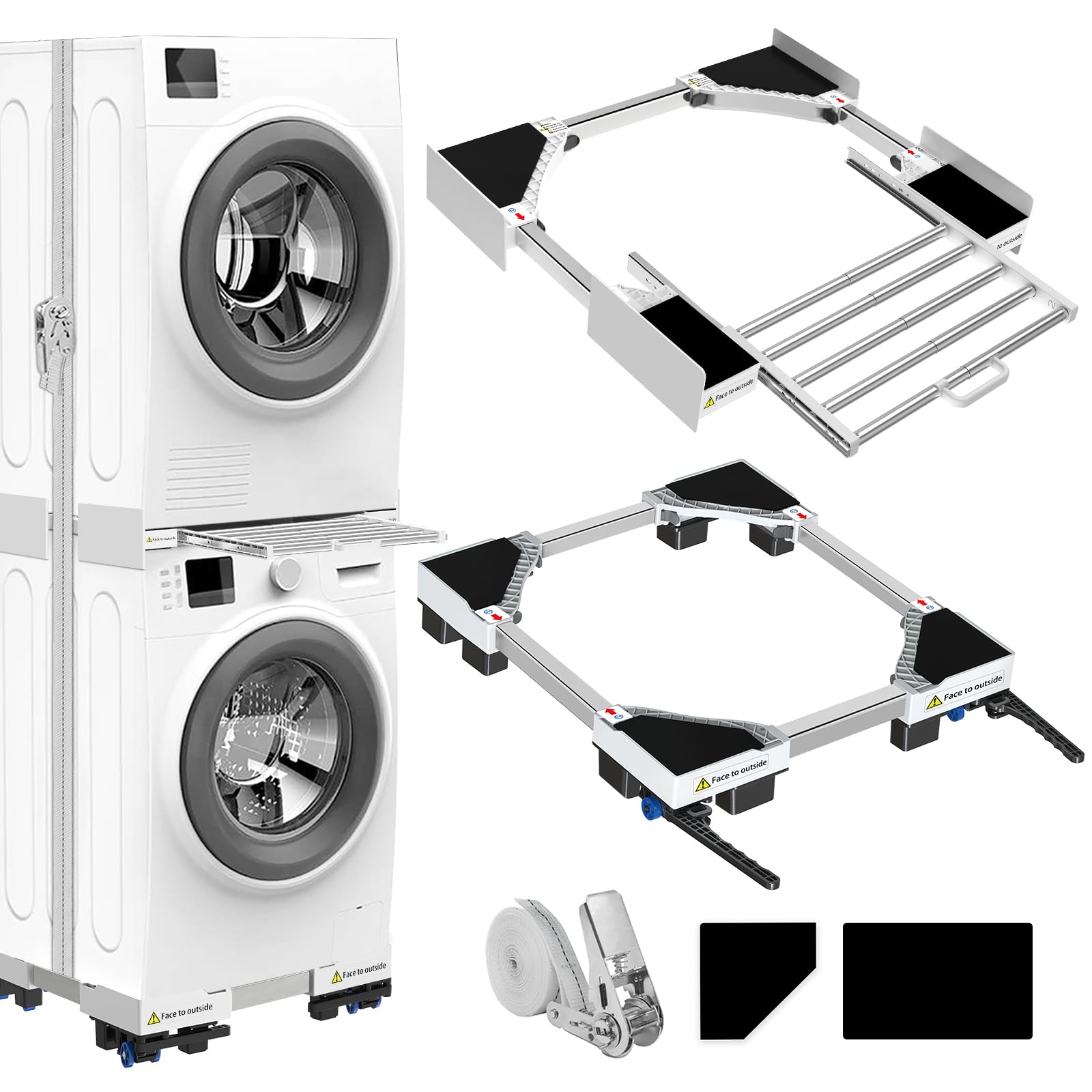 NIUXX Base Mobile Universale per Asciugatrice e Lavatrice