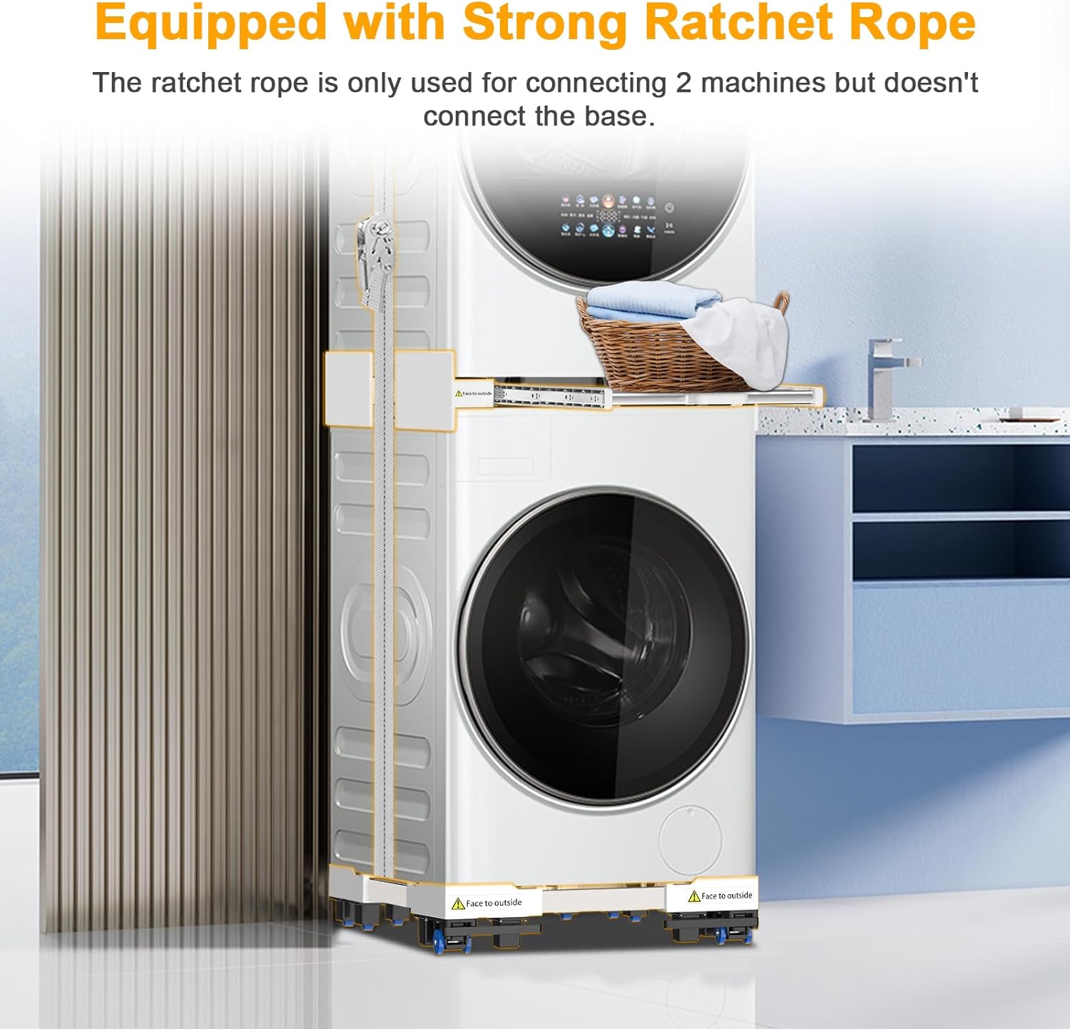 NIUXX Base Mobile Universale per Asciugatrice e Lavatrice - immagine 4