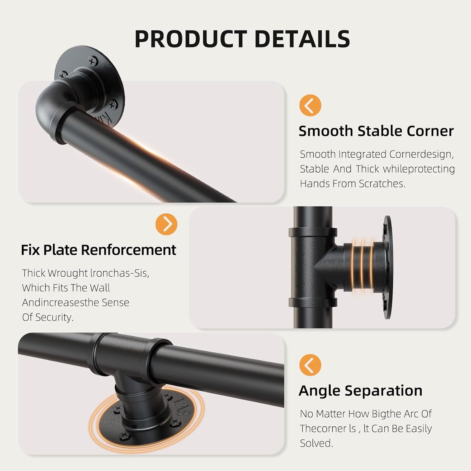 Ringhiere per Scale Interne Esterne in Ferro Battuto 300cm - immagine 5