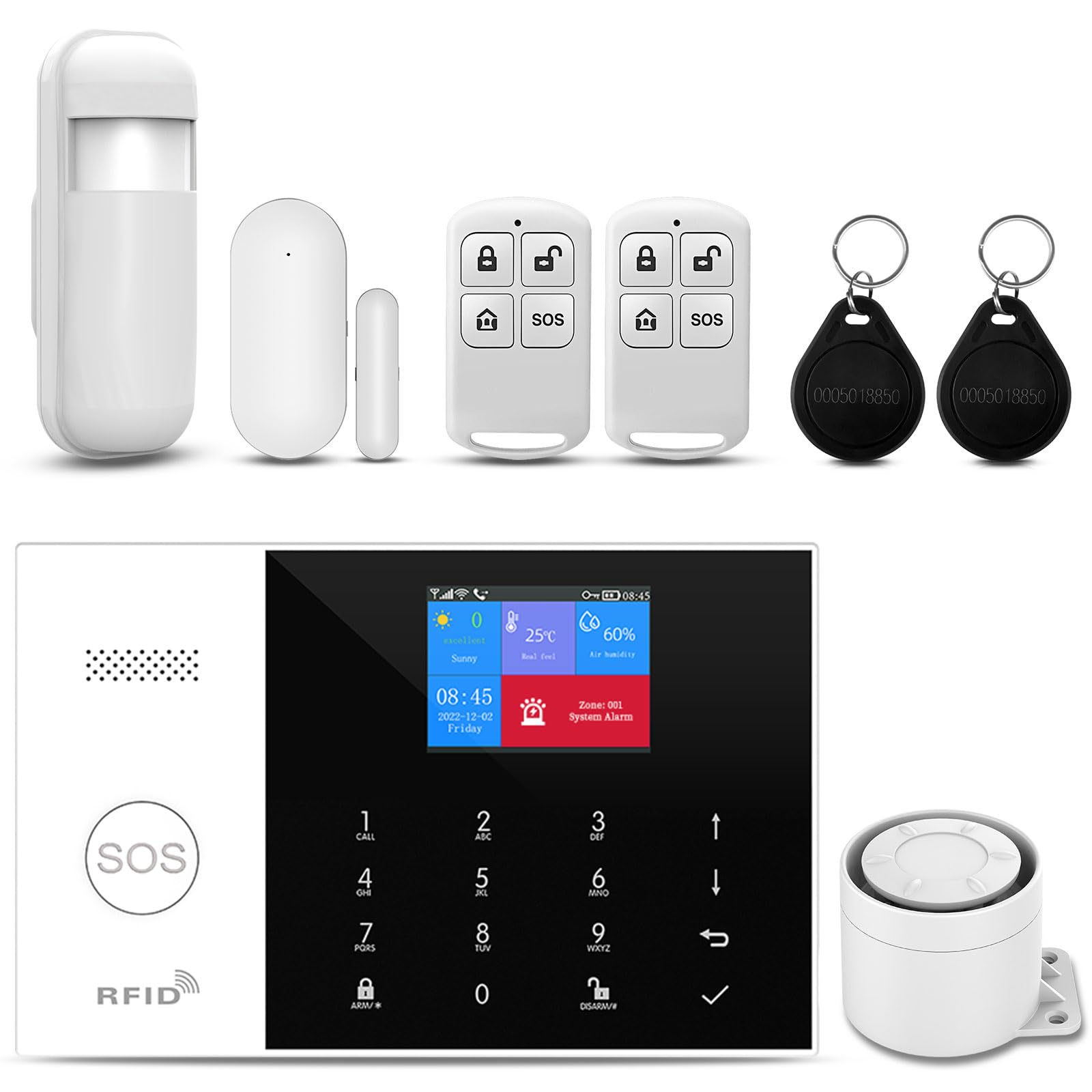 Xnh Allarme Casa Senza Fili con Sirena 120dB